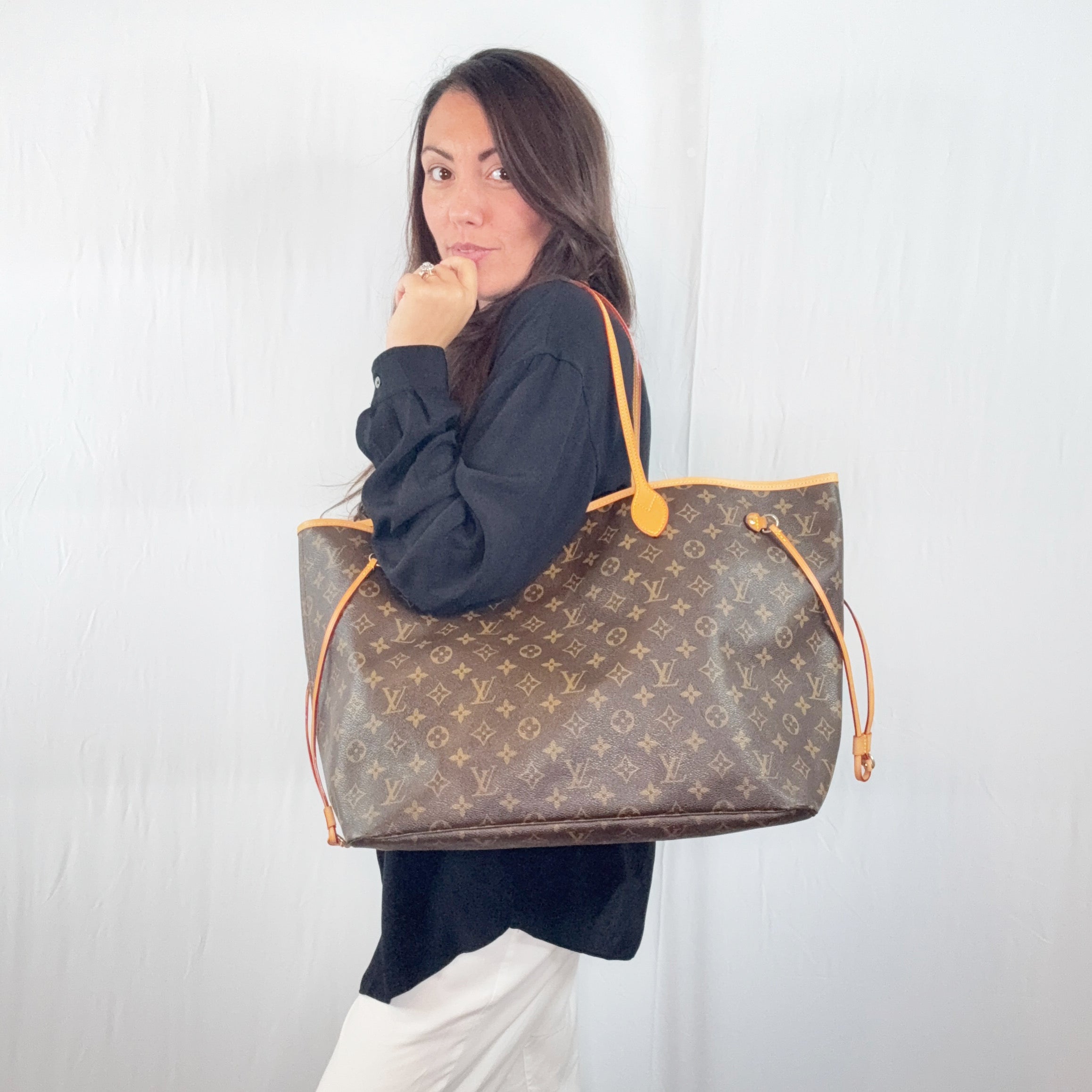 Louis Vuitton Monogram Canvas Neverfull GM Tote Shopping Bag
