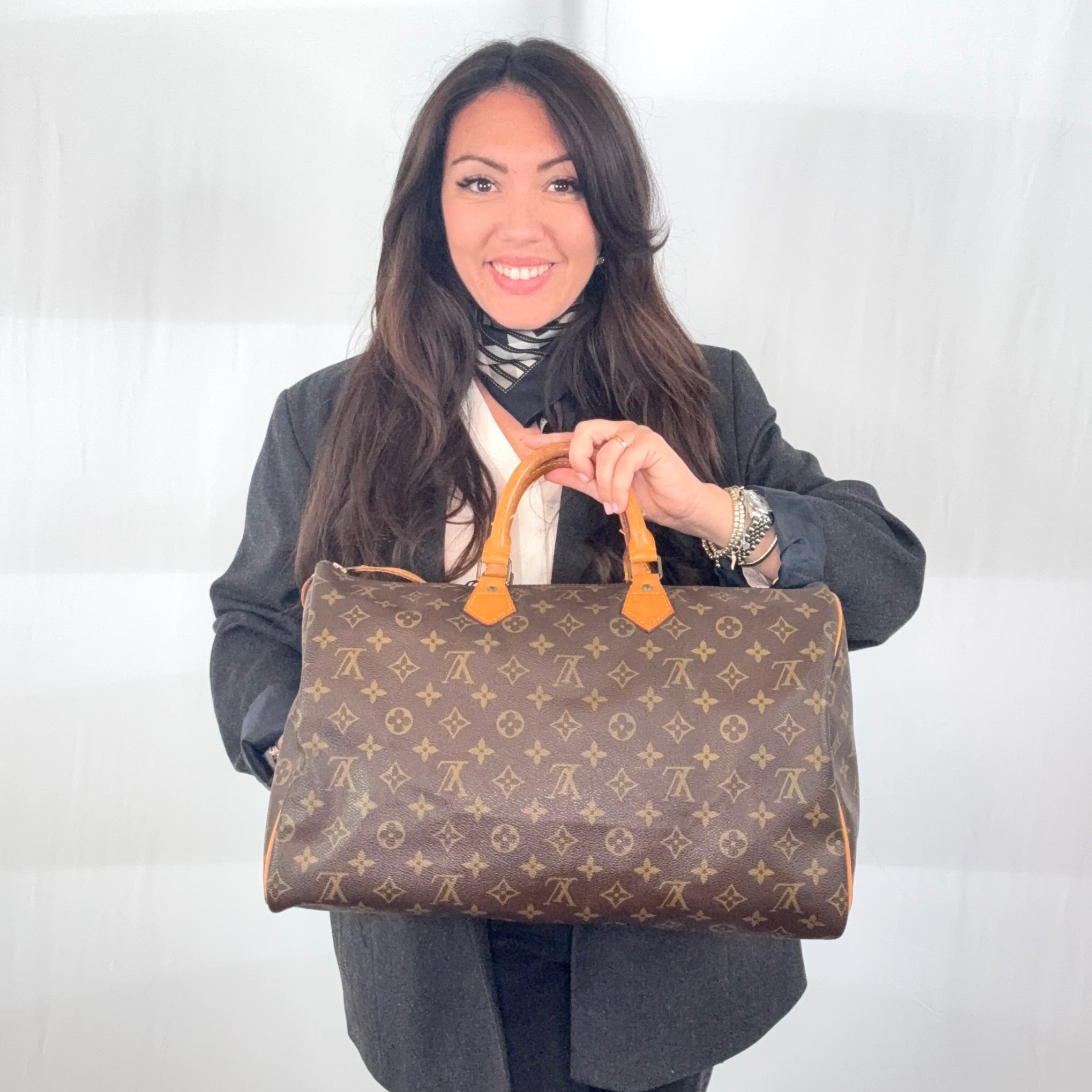 Louis Vuitton Vintage Canvas Monogram Speedy 40 Bag Satchel
