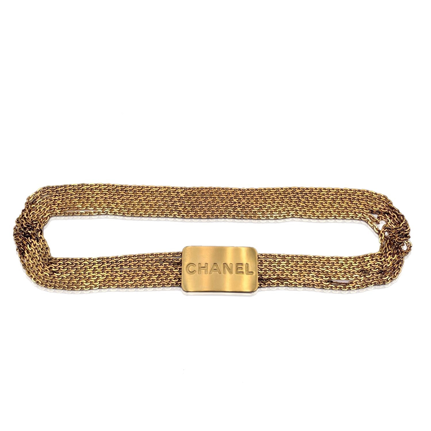 chanel metal chain belt