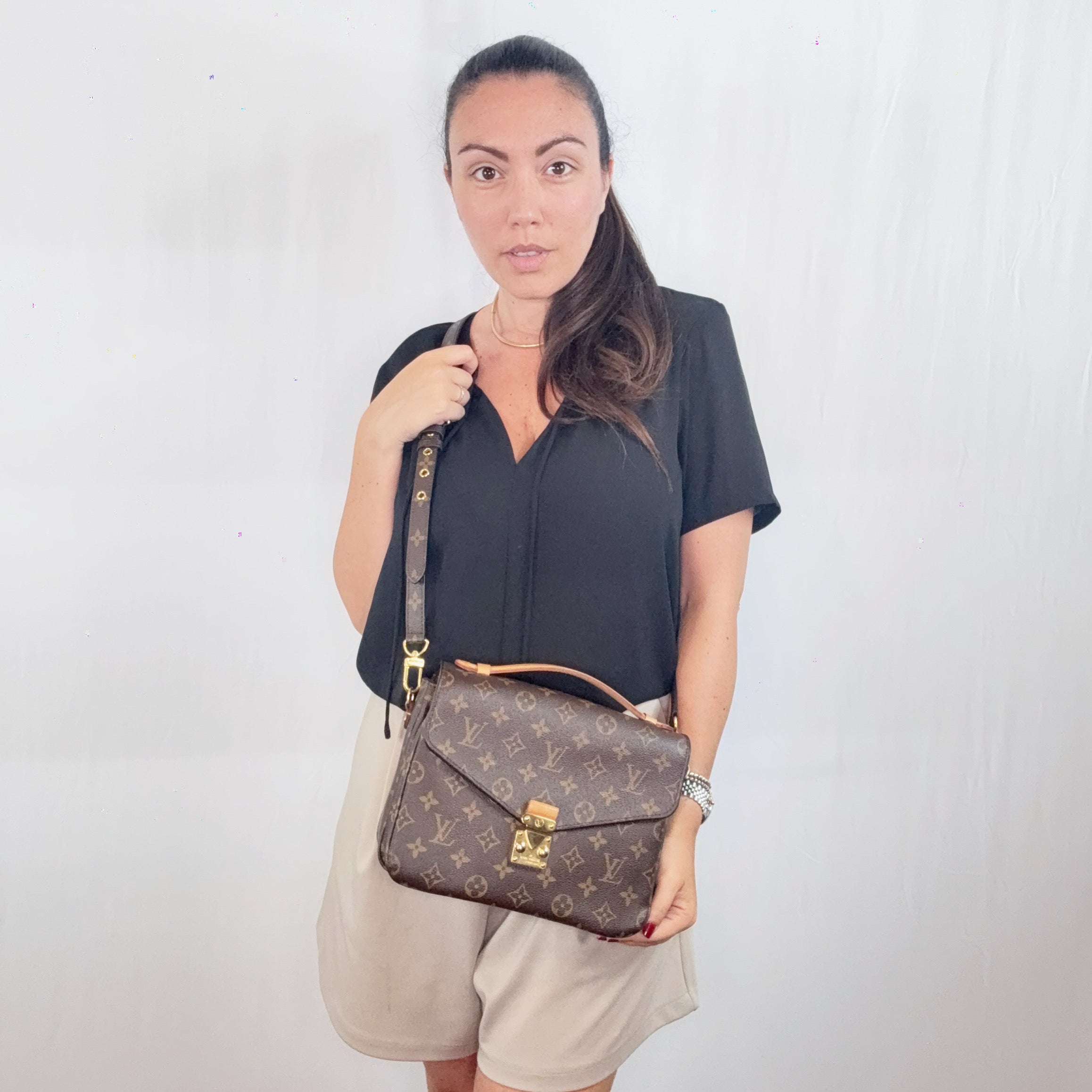 Louis Vuitton Monogram Canvas Pochette Metis Handbag Shoulder Bag