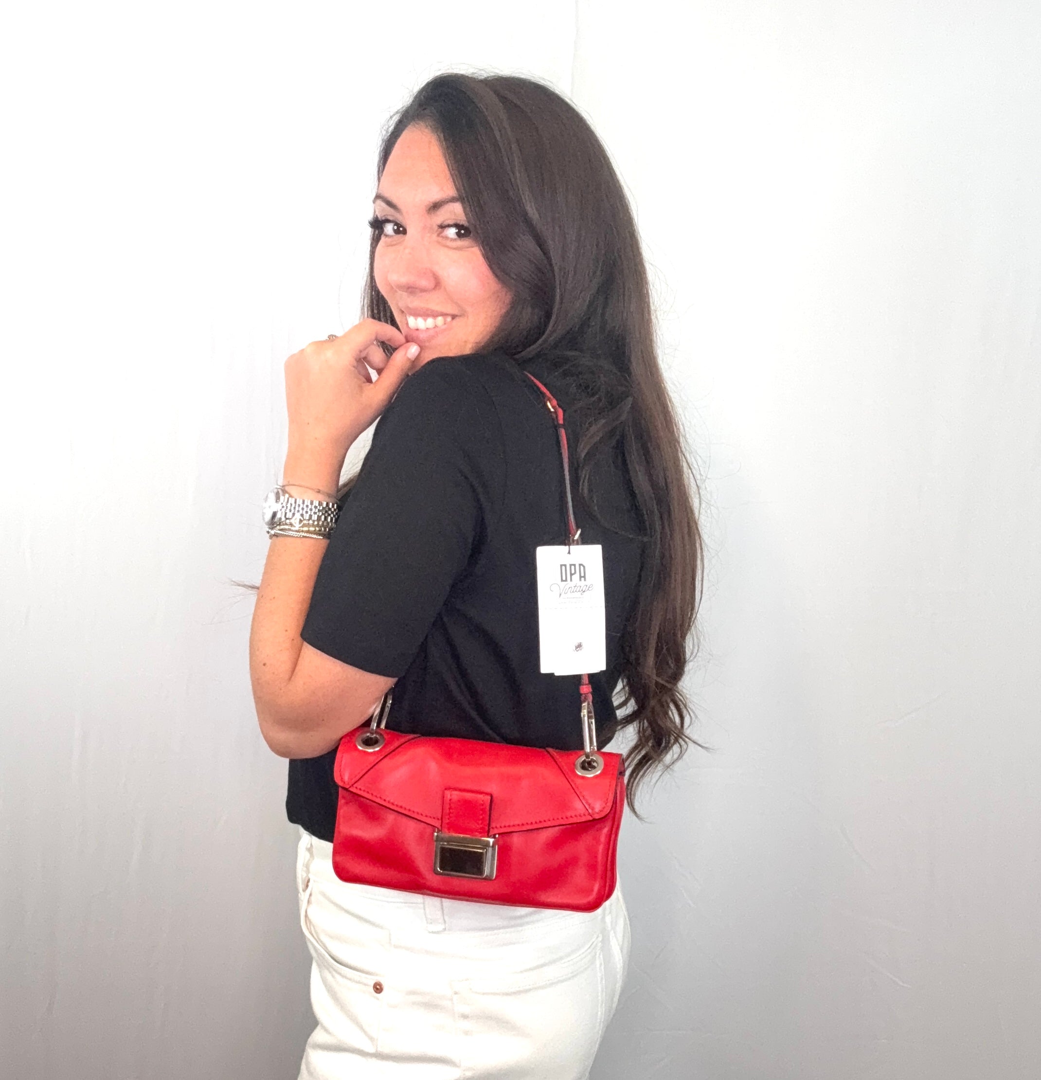 Miu Miu Red Nappa Leather Mini Flap Shoulder Bag RR1926