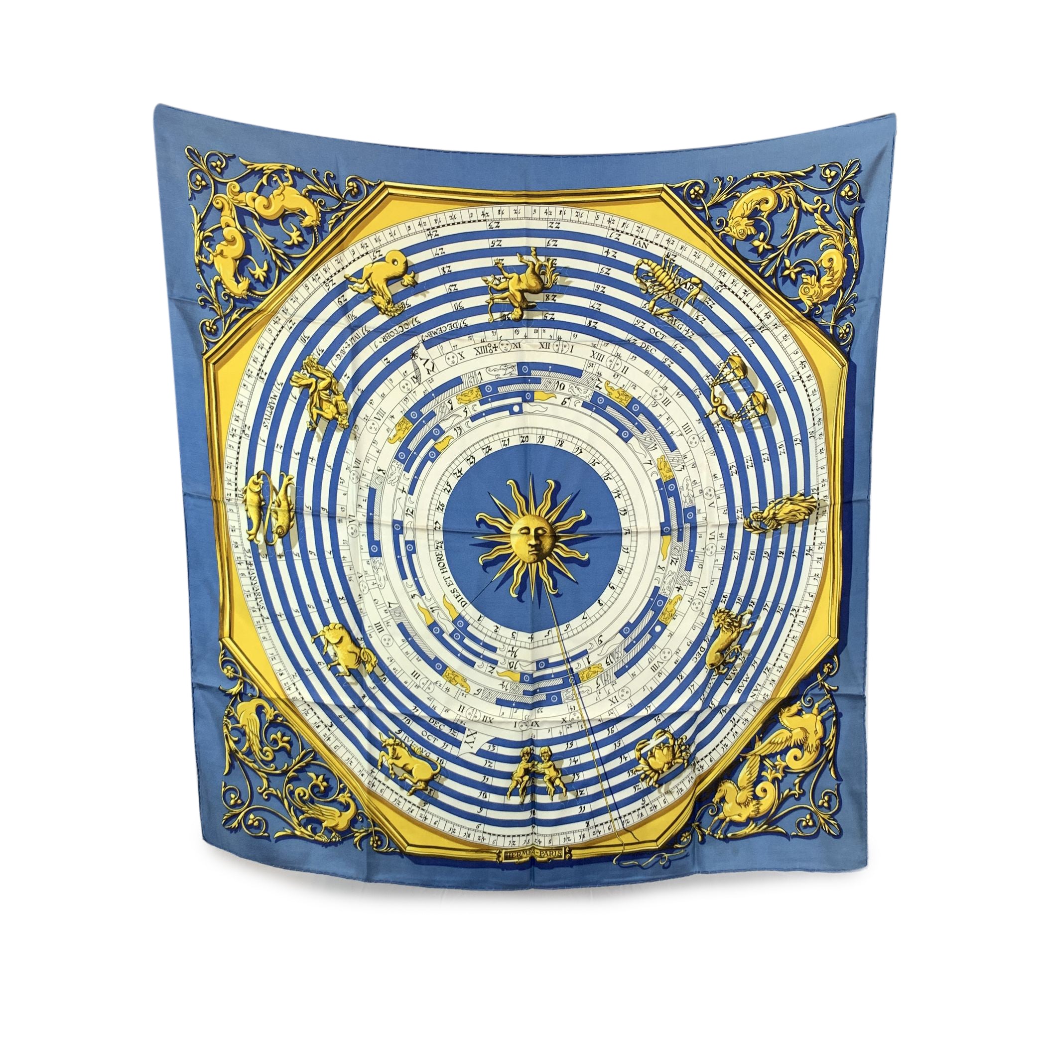 Hermes Dies Et Hore Scarf Hermes Silk Scarf Carre 90