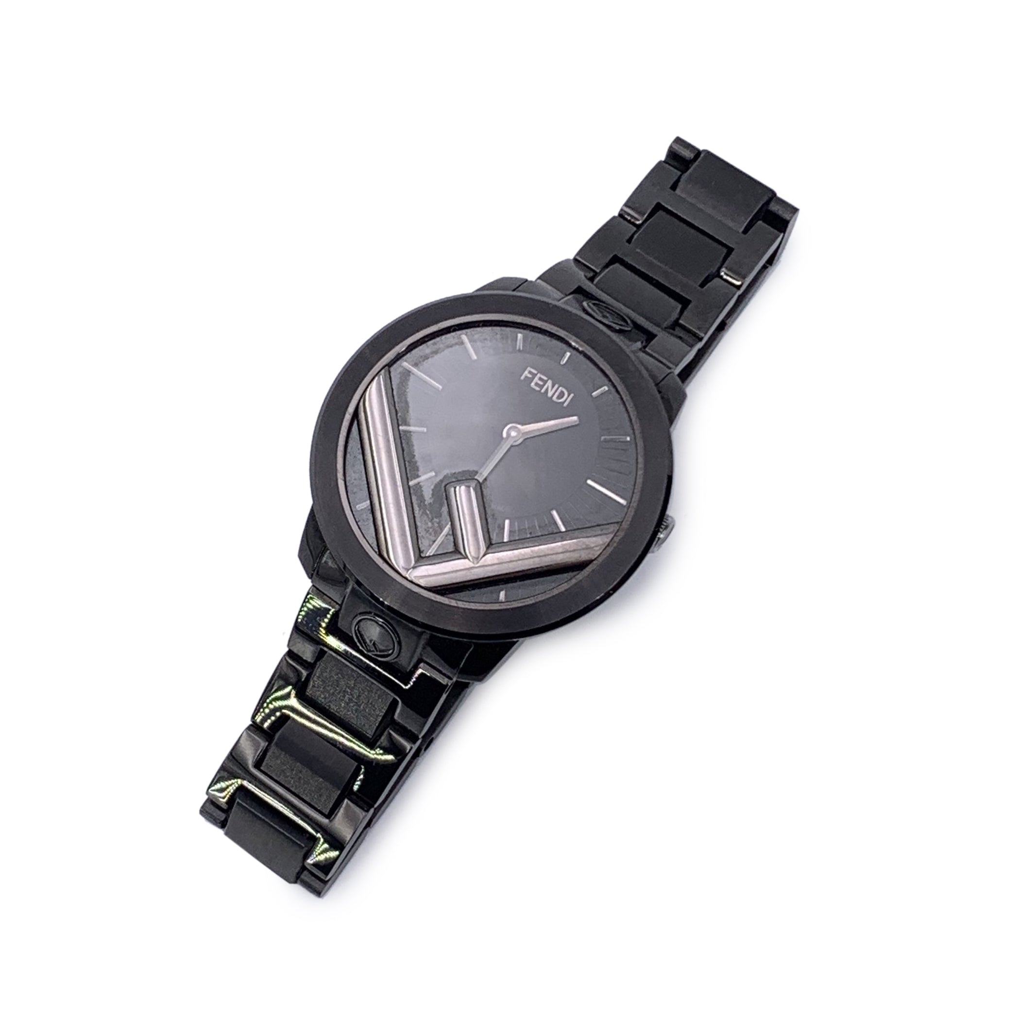 Fendi Black Stainless Steel Run Away 71000L Quartz Watch