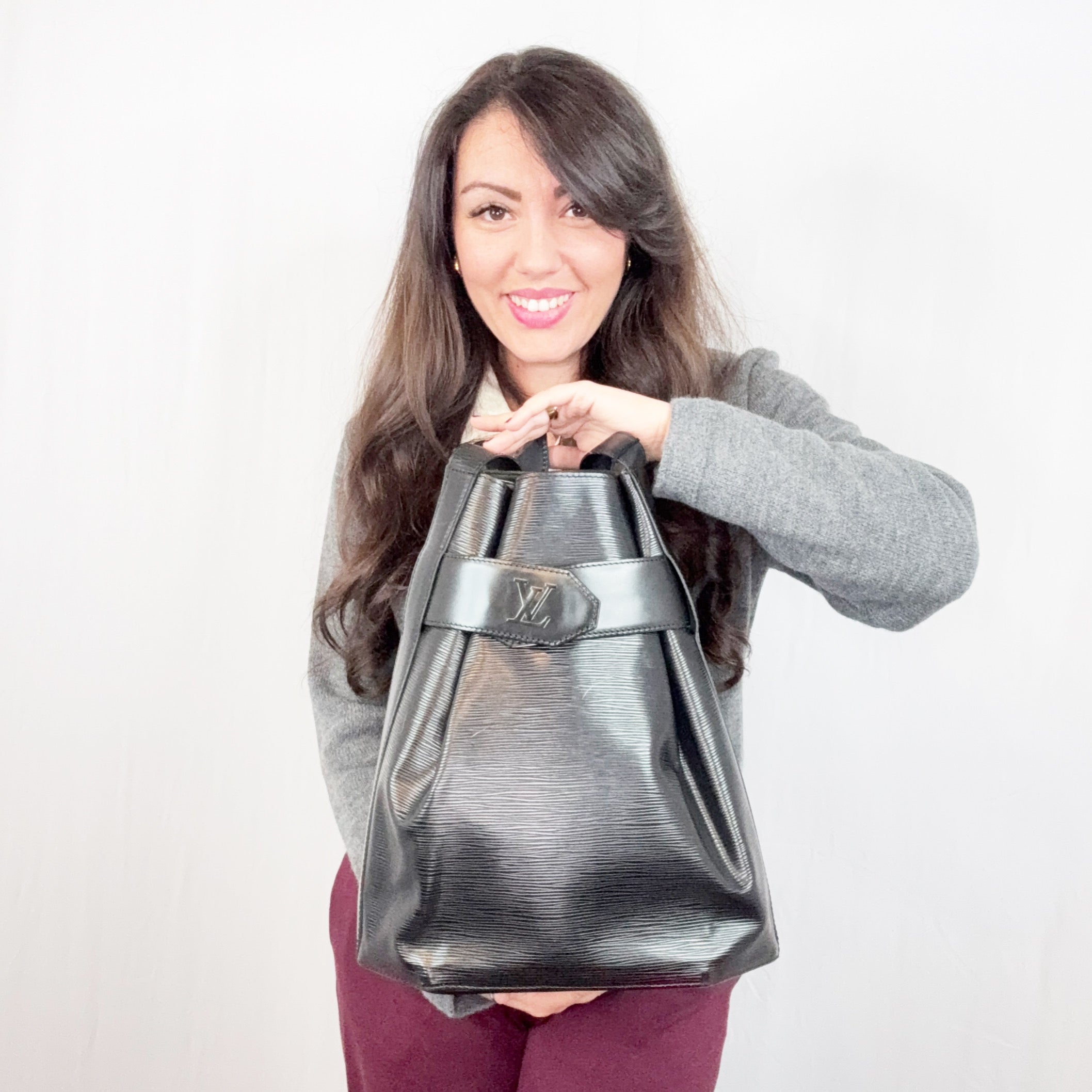Louis Vuitton Vintage Black Epi Leather Sac d'Epaule Shoulder Bag