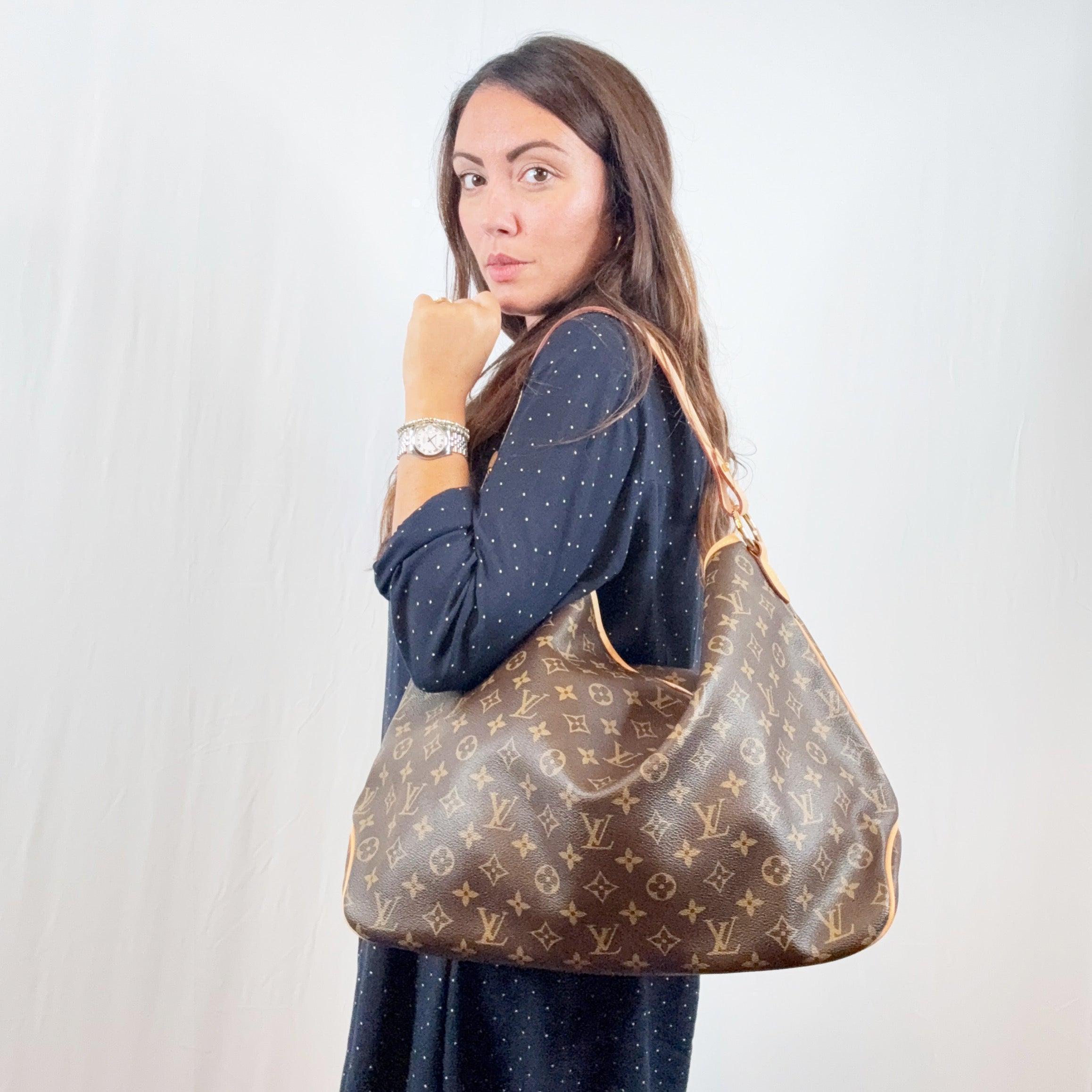 Louis Vuitton Monogram Canvas Delightful MM Shoulder Bag Tote