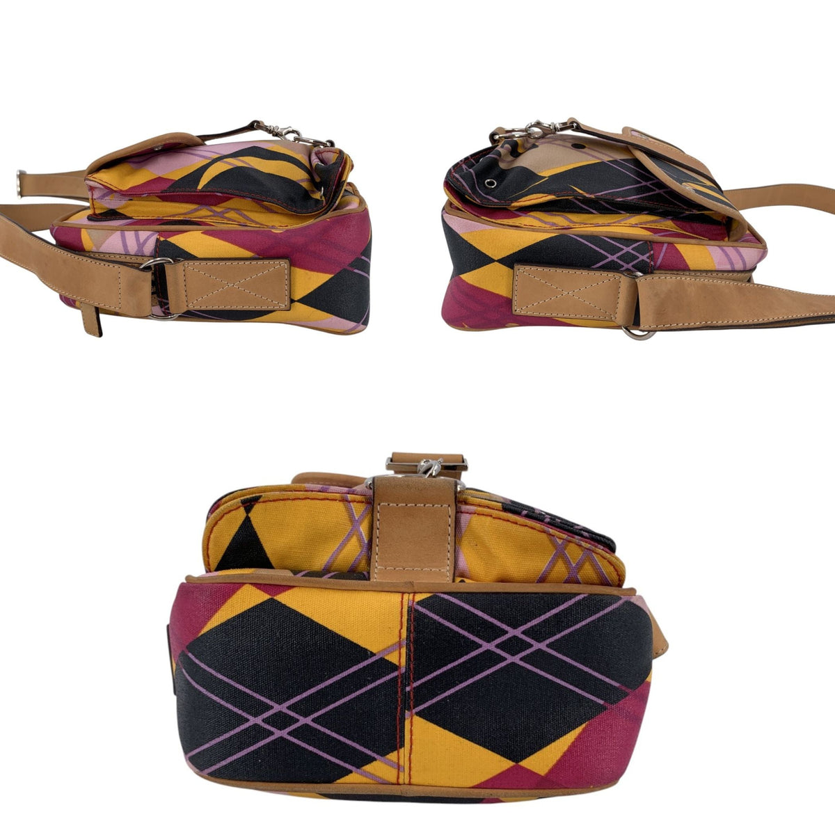 Dior Argyle Graphic Print Crossbody Bags