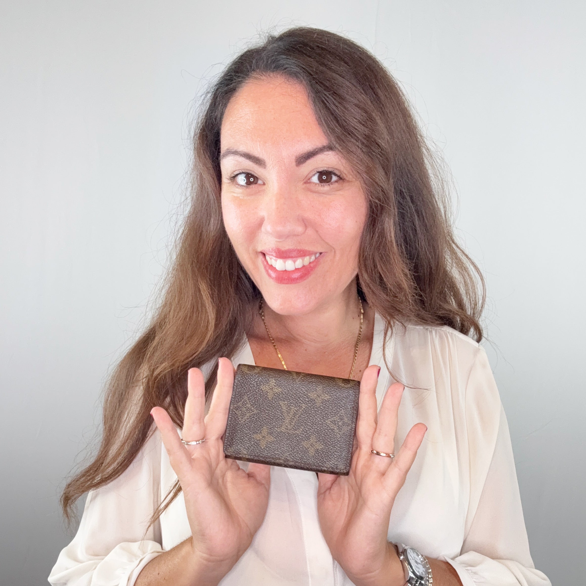 Louis Vuitton Monogramm Braun Canvas Visitenkartenetui Brieftasche