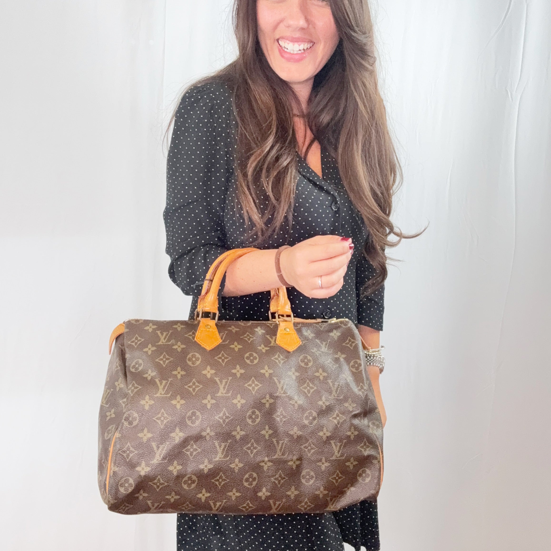 Borsa Louis Vuitton Vintage Monogram Canvas Speedy 35 M41524