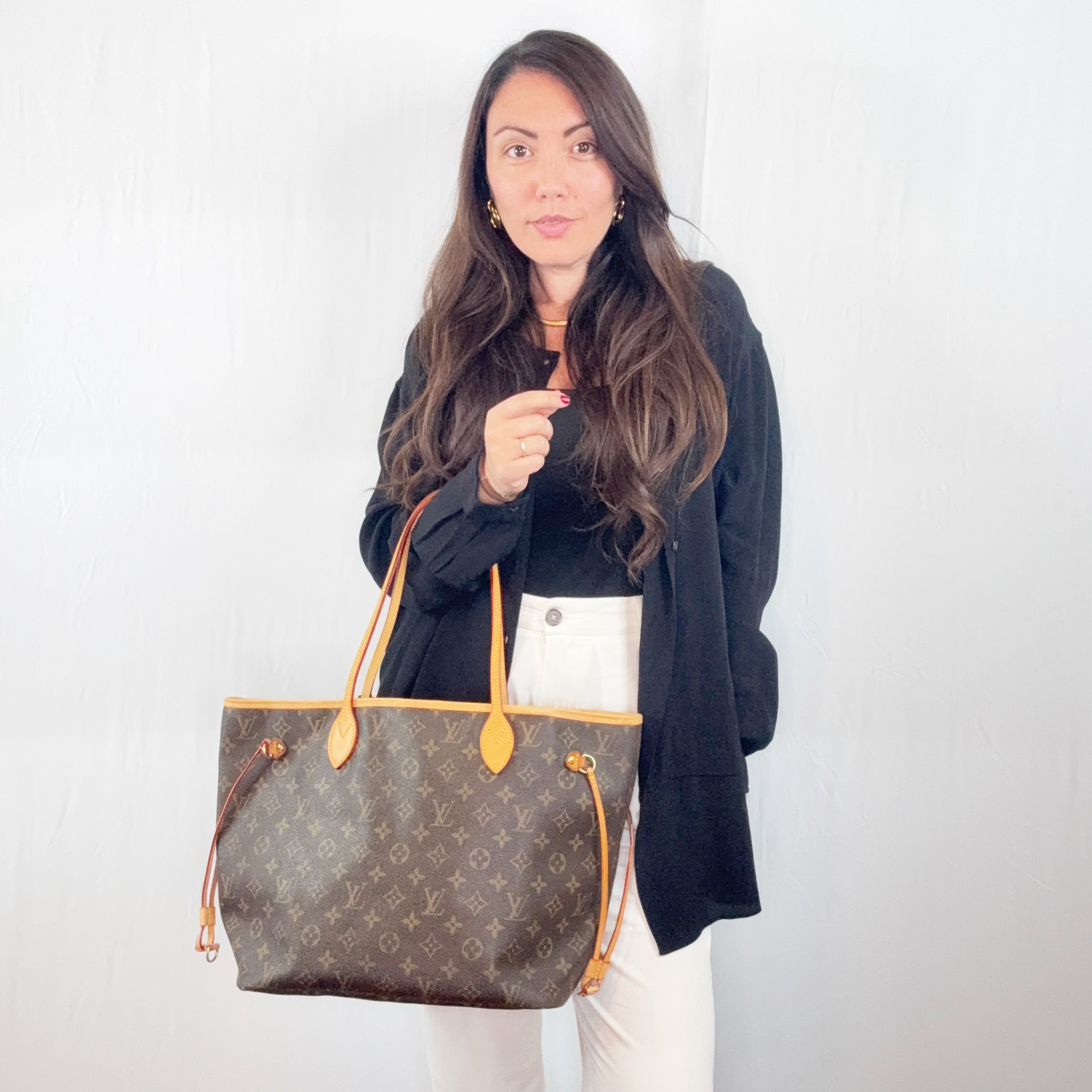 Louis Vuitton Monogram Canvas Neverfull MM Tote Shopping Bag