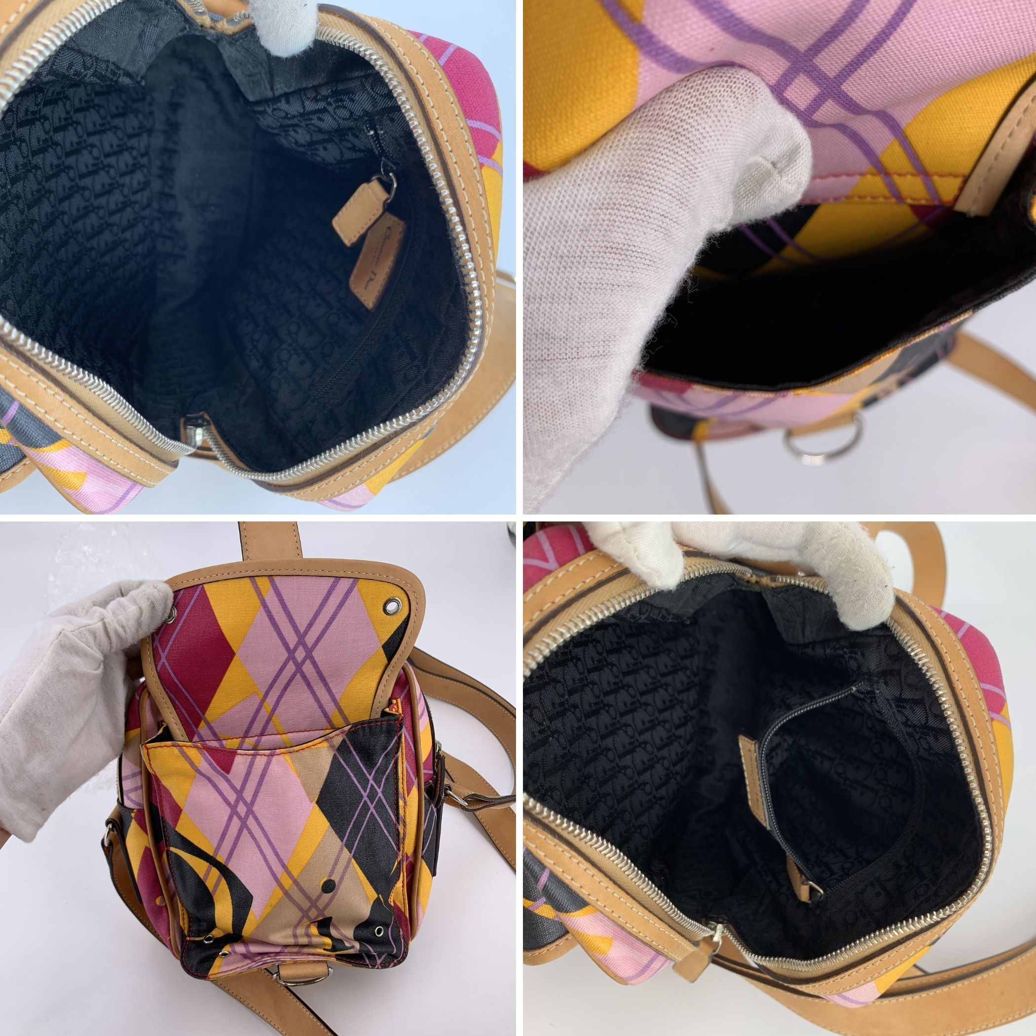 Dior Argyle Graphic Print Crossbody Bags