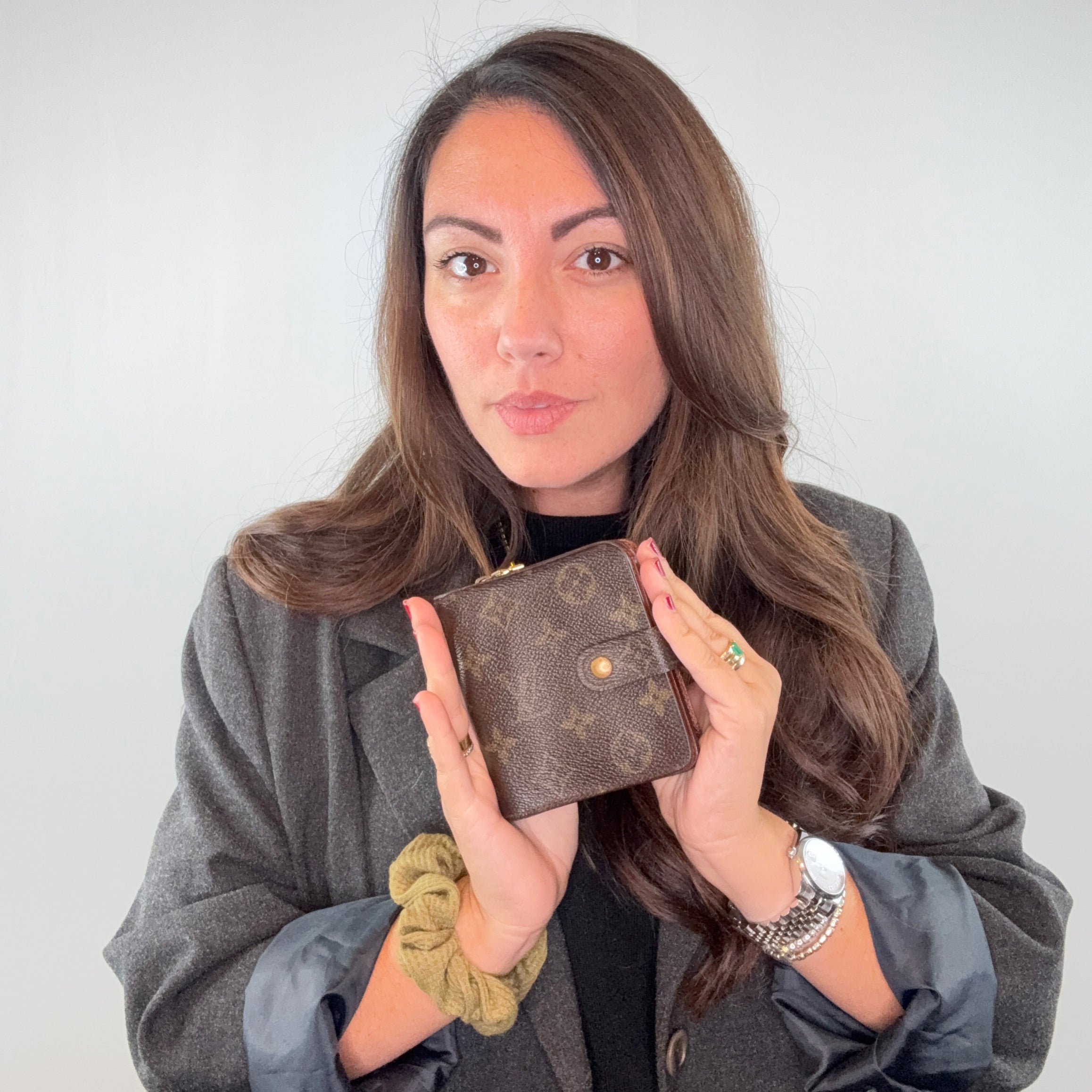 Louis Vuitton Vintage Monogram Canvas Zip Compact Wallet