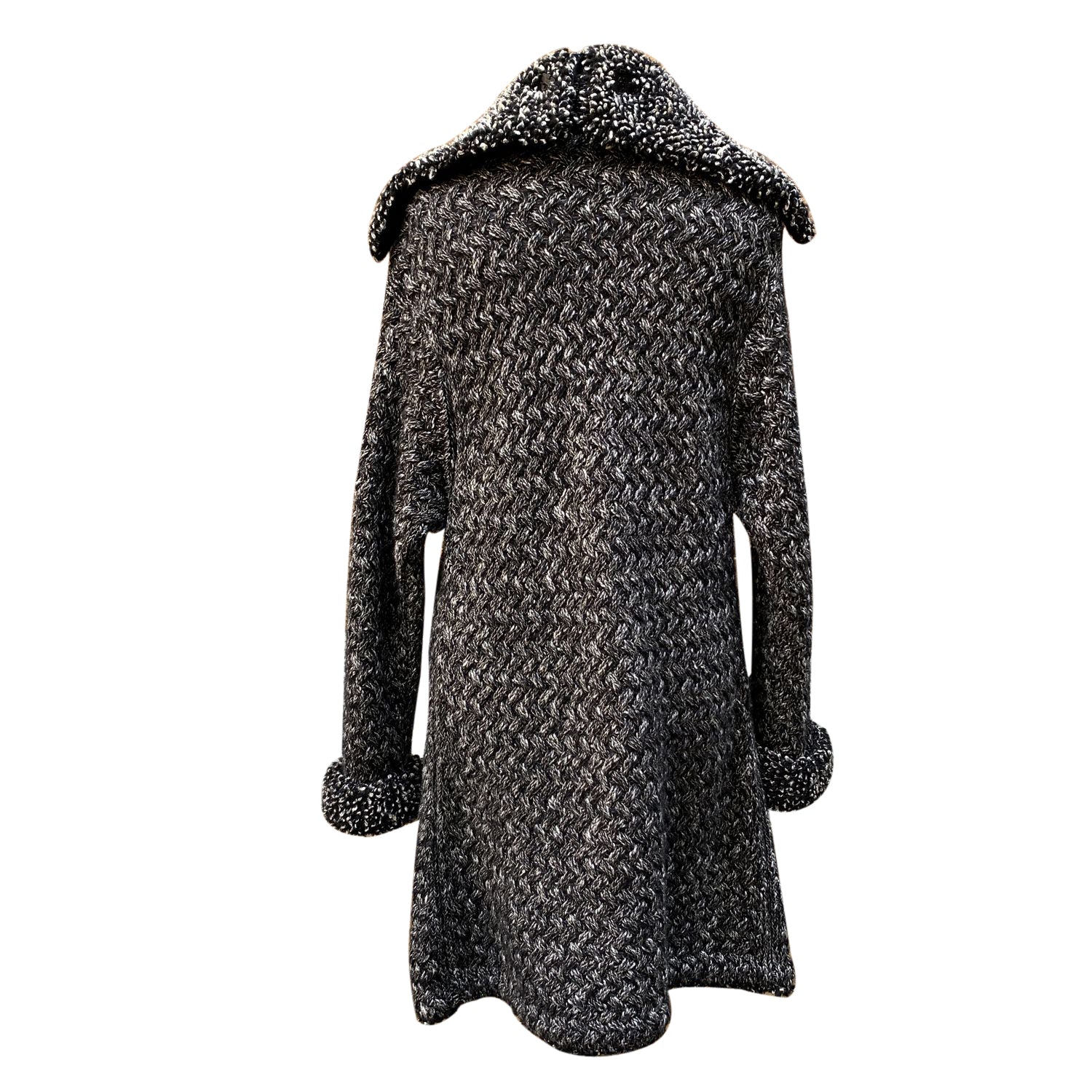 Petite Long Cashmere Coats Chanel Grey Cashmere Blend Long