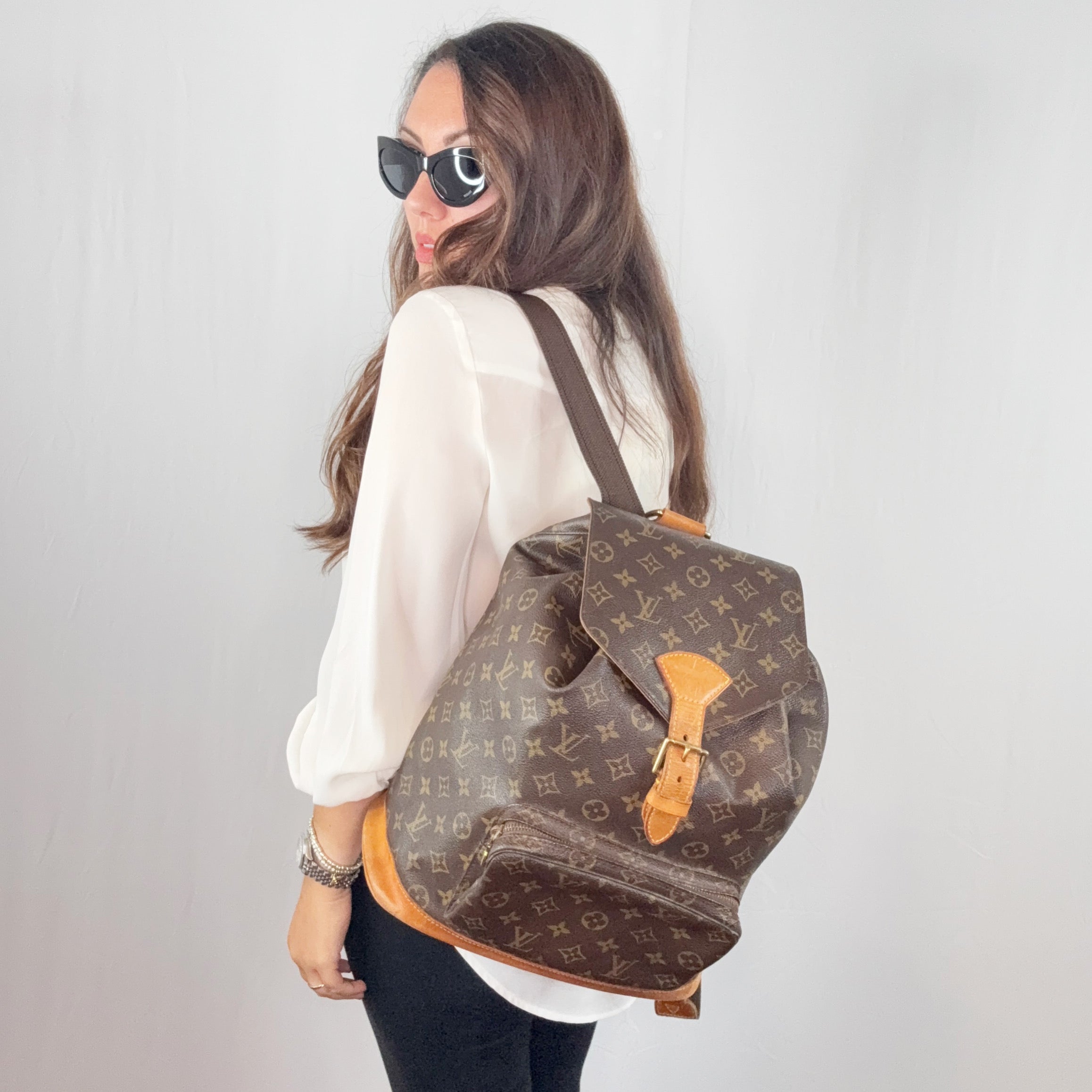 Louis Vuitton Vintage Monogramm Montsouris GM Rucksacktasche M51135