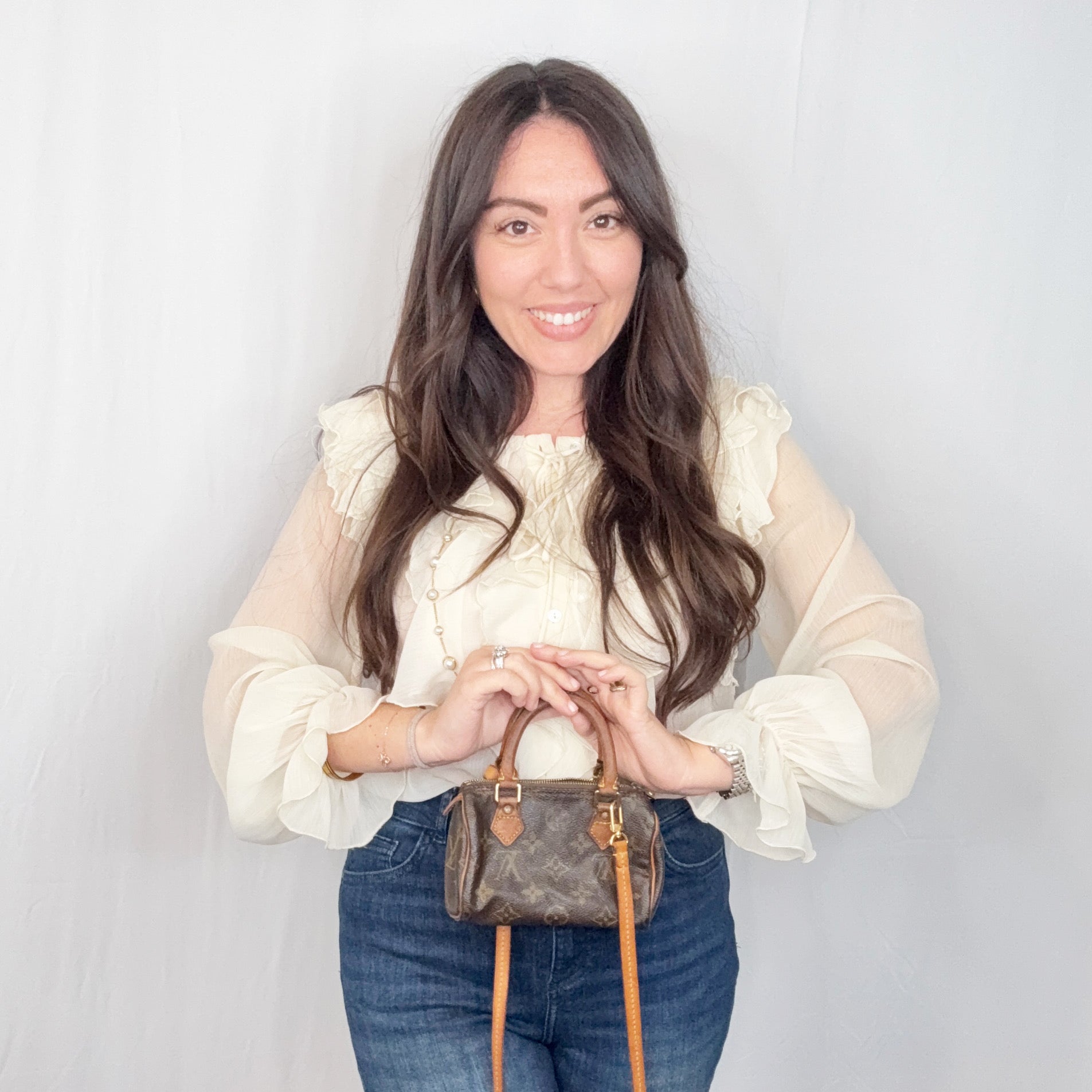 Louis Vuitton Vintage Monogram Mini HL Speedy Nano Bag with Strap