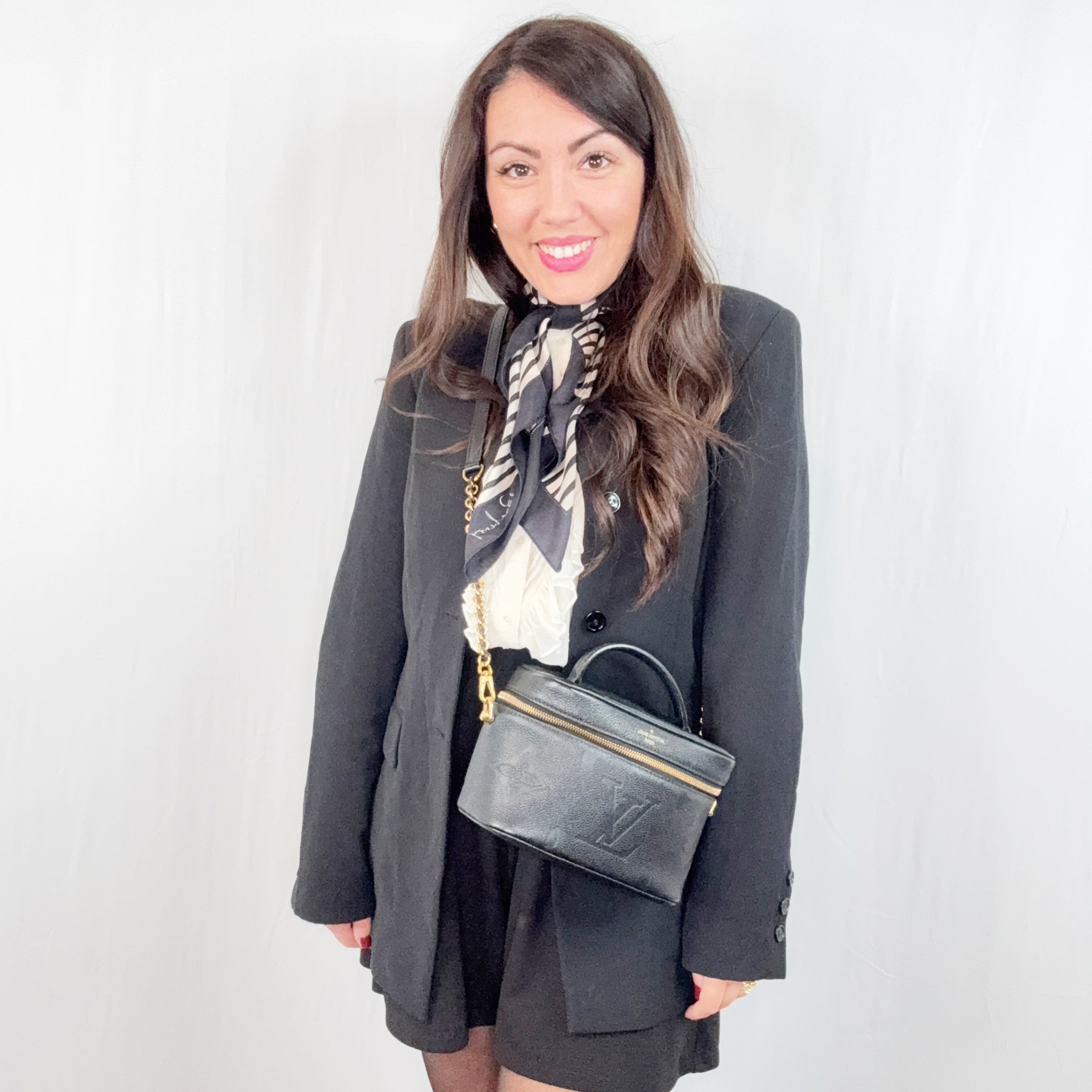 Louis Vuitton Black Monogram Empreinte Giant Vanity PM Crossbody Bag