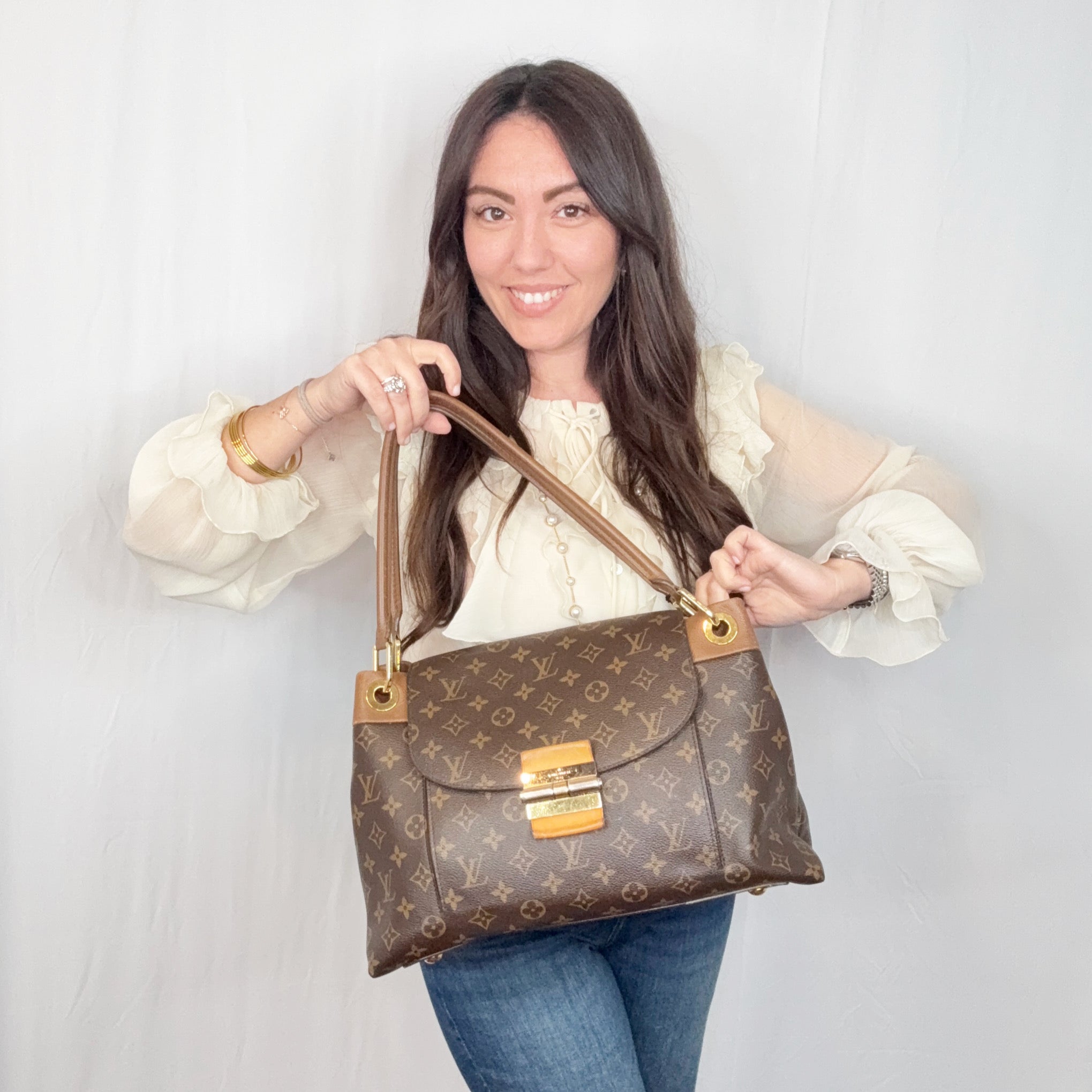 Louis Vuitton Monogram Canvas Olympe Tote Satchel Shoulder Bag