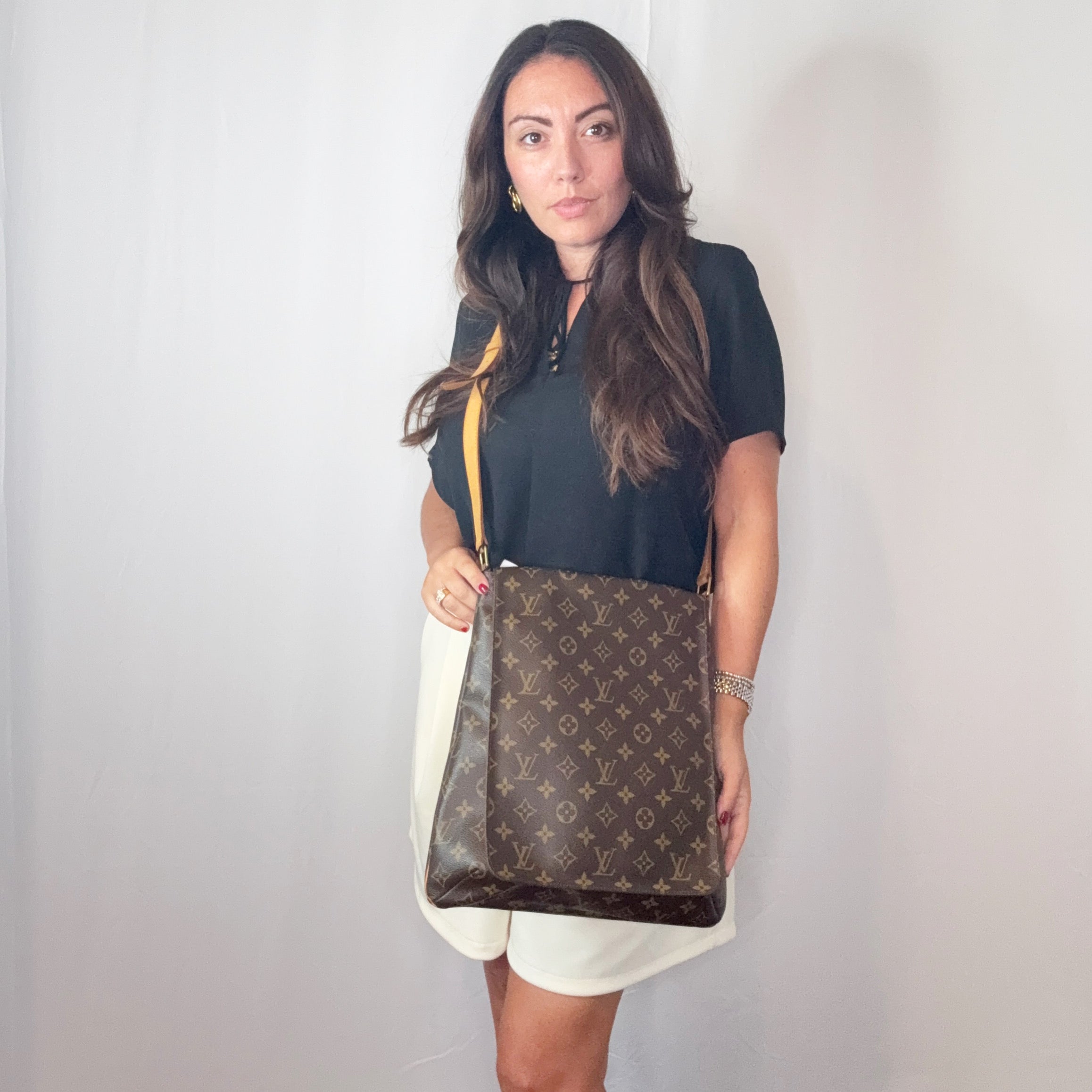 Louis Vuitton Vintage Monogram Canvas Musette Flap Messenger Bag