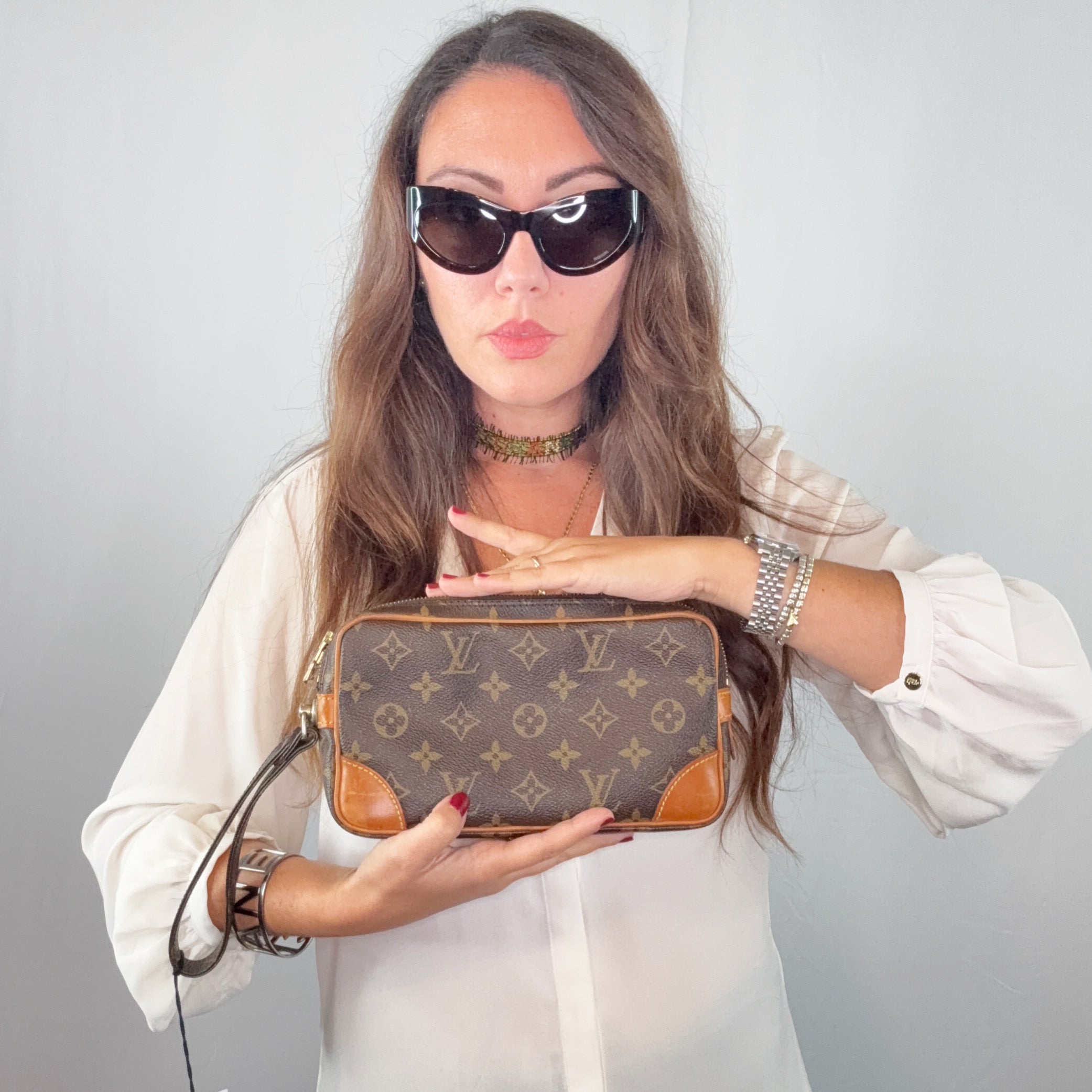 Louis Vuitton Vintage Monogramm Marly Dragonne PM Handgelenktasche