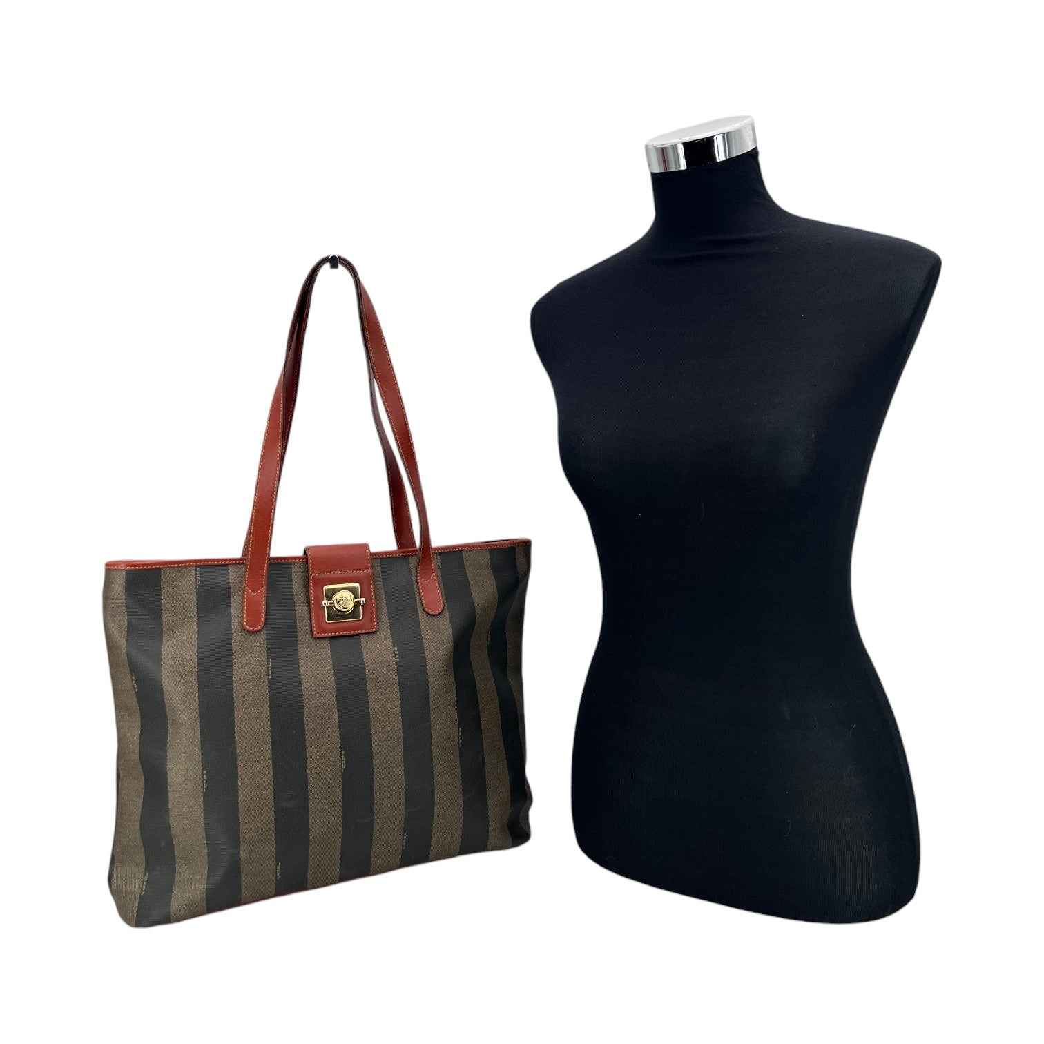 Fendi Pequin Tote Totes