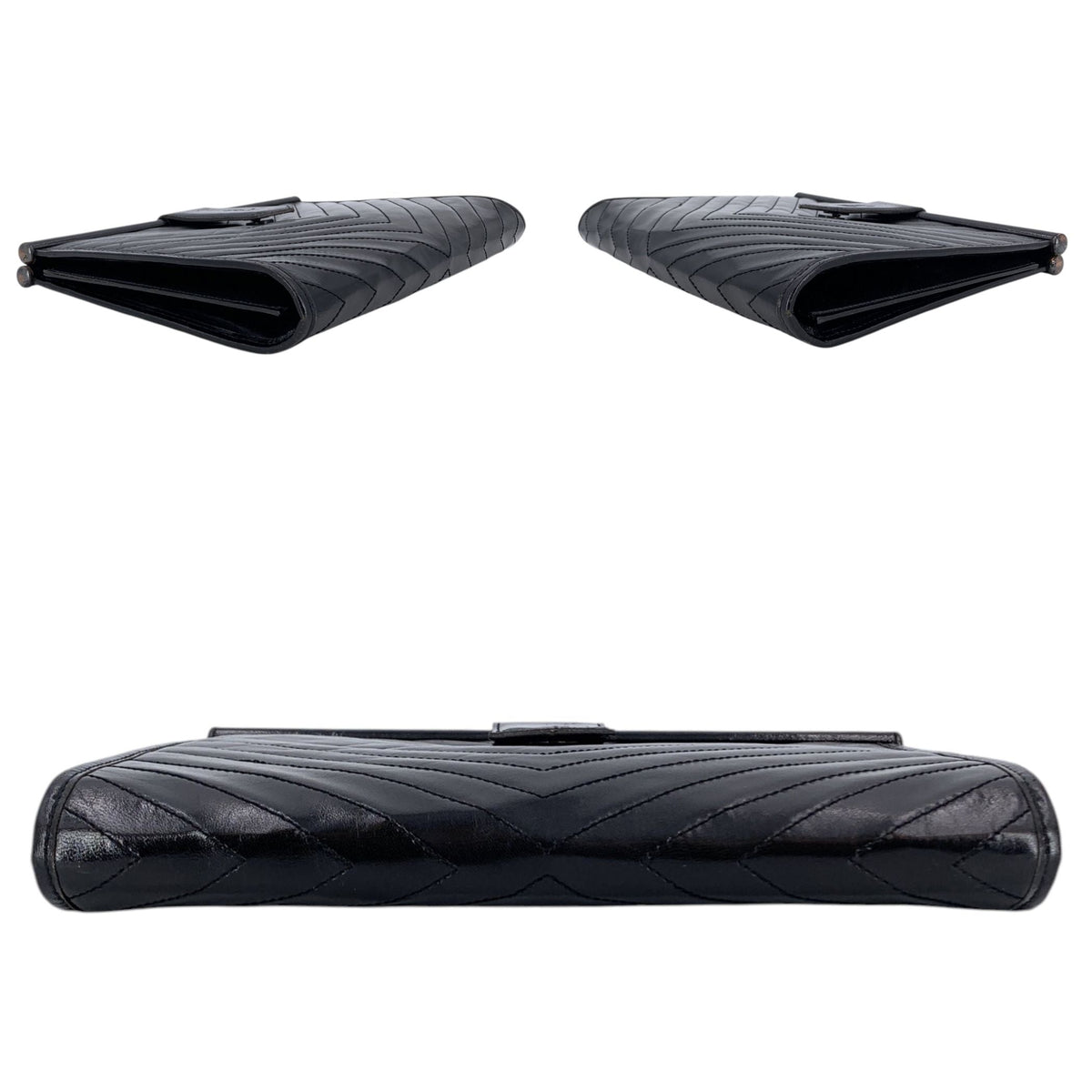 Yves Saint Laurent Chevron Quilted Clutches
