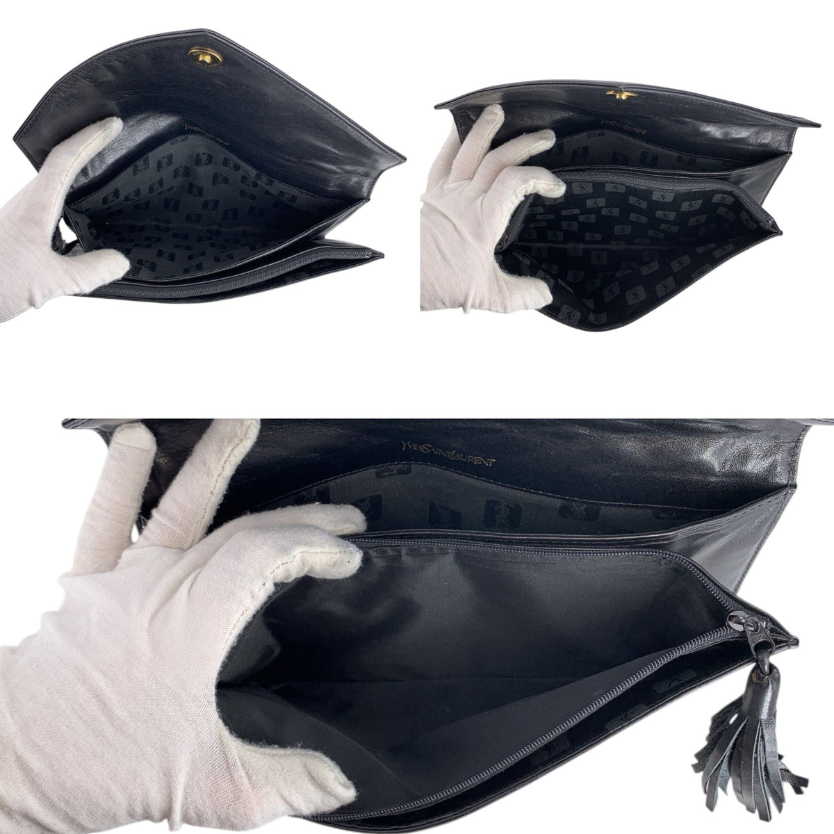 Yves Saint Laurent Tassel Envelope Clutch Clutches