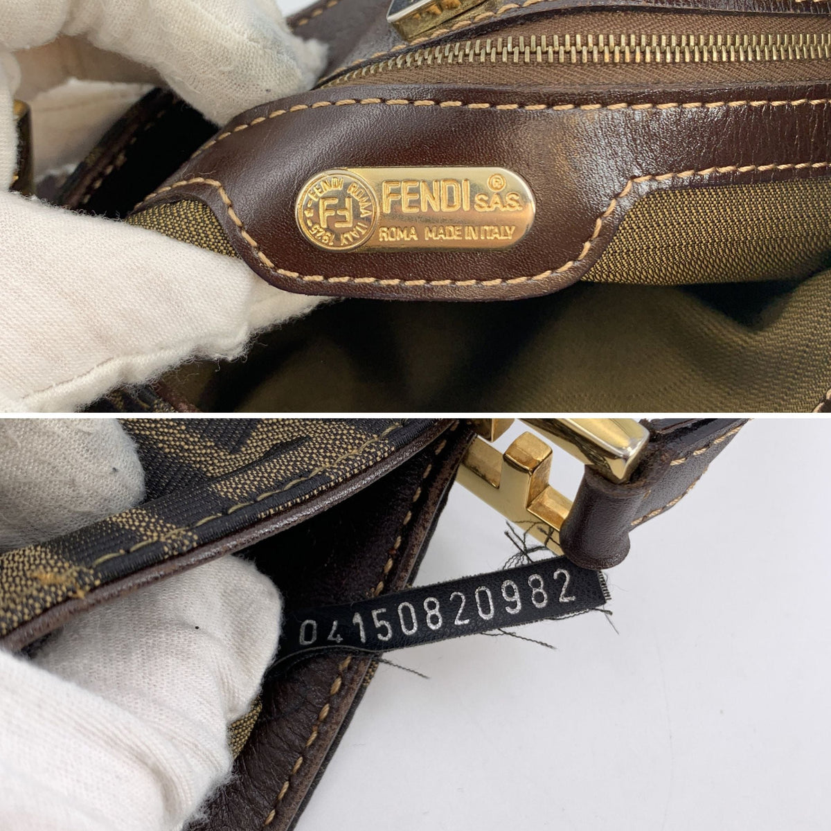 Fendi Zucca Shoulder Bags