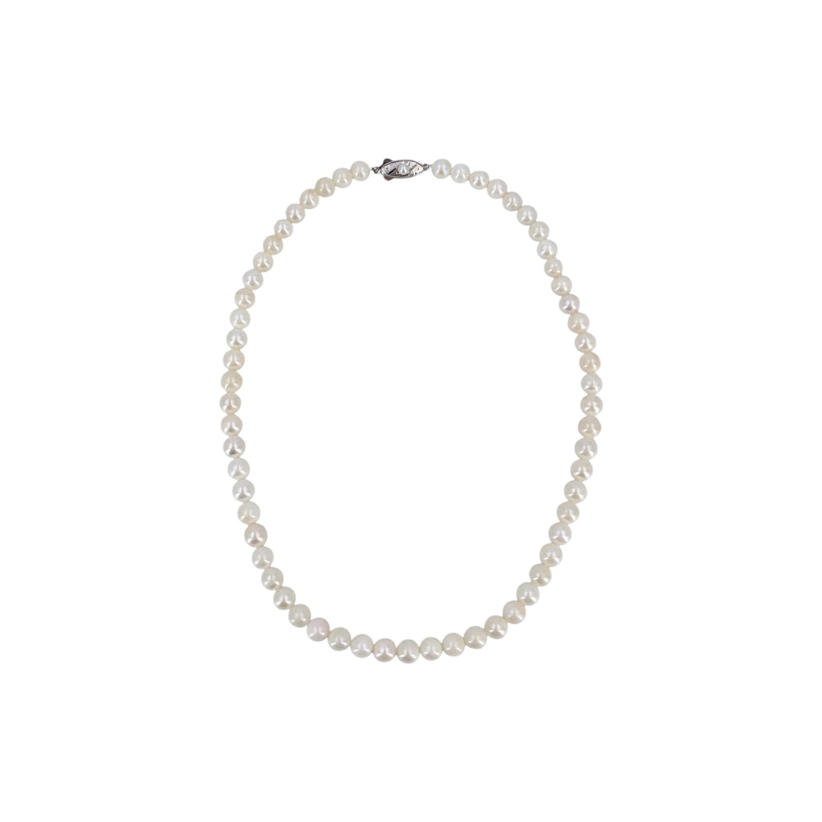 Akoya Filigree Silver Clasp Necklaces