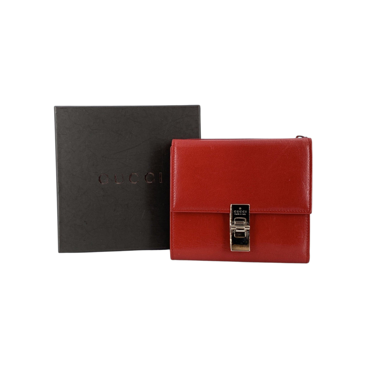 Gucci Red Leather Wallets