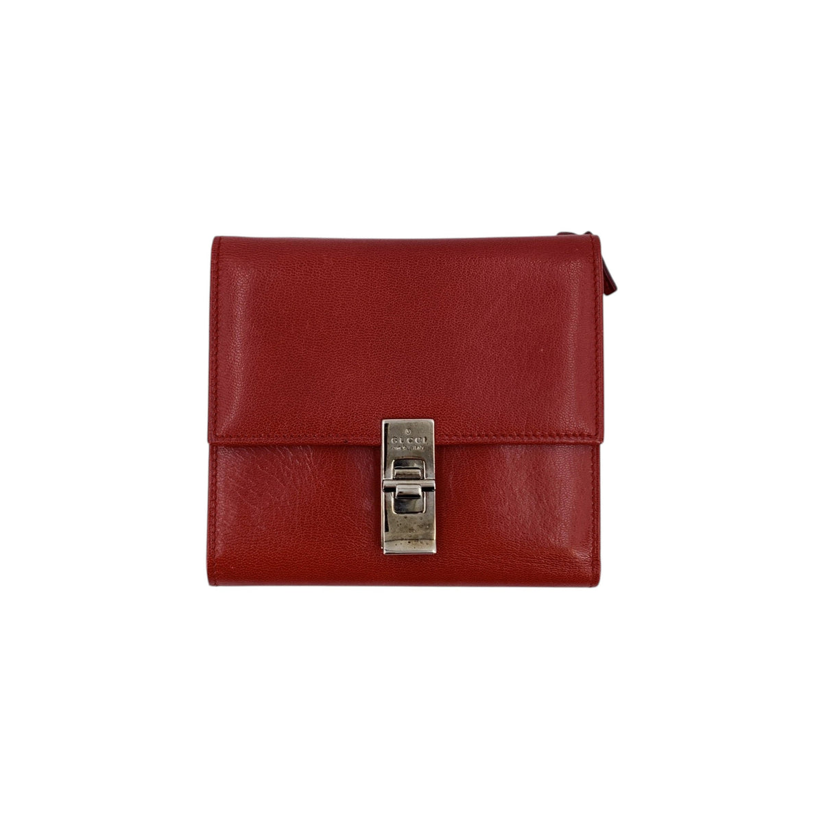 Gucci Red Leather Wallets