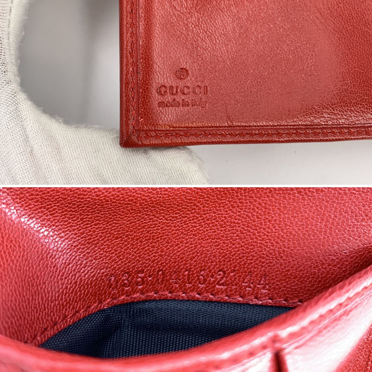 Gucci Red Leather Wallets