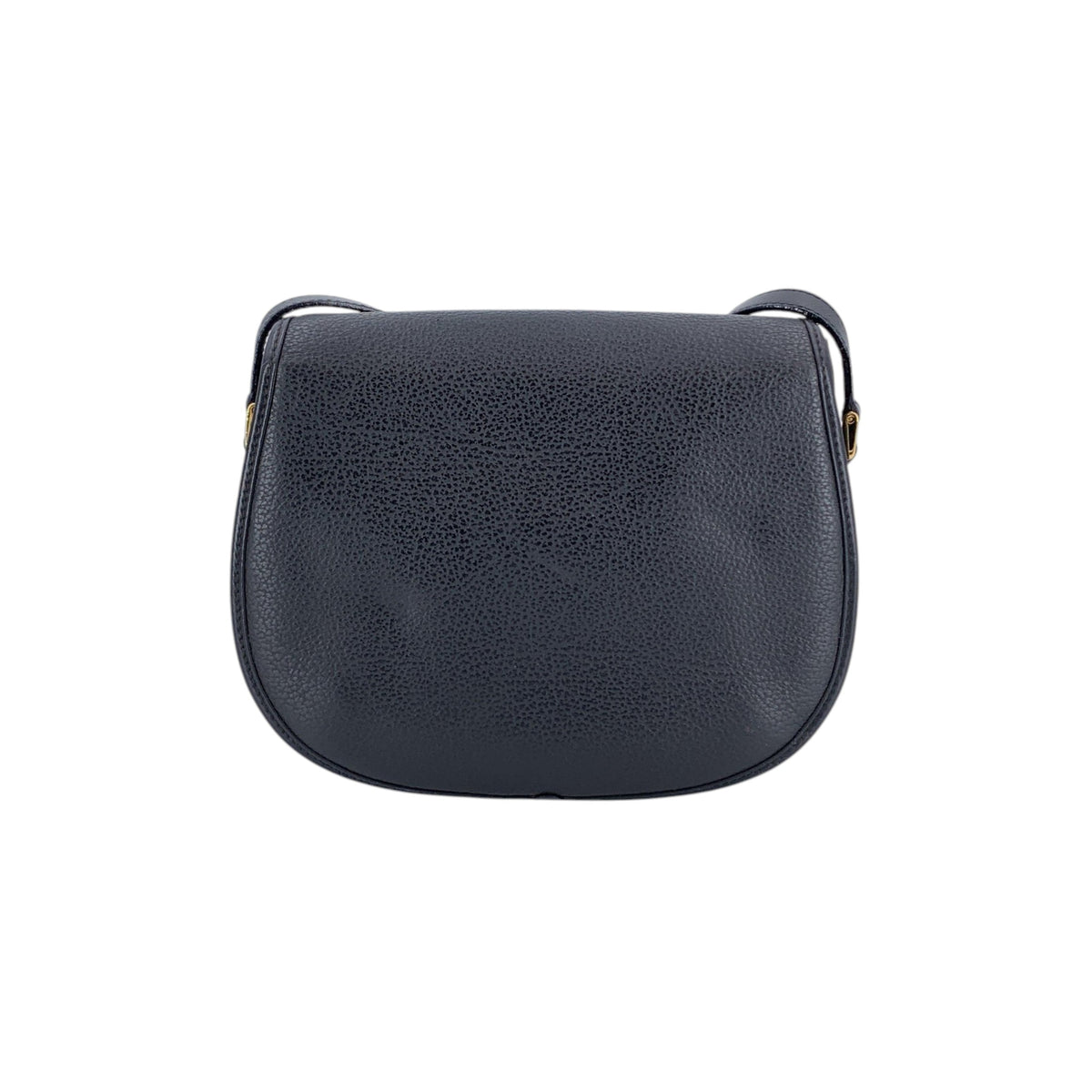 Gucci Black Leather Crest Zipper Pull Crossbody Bags