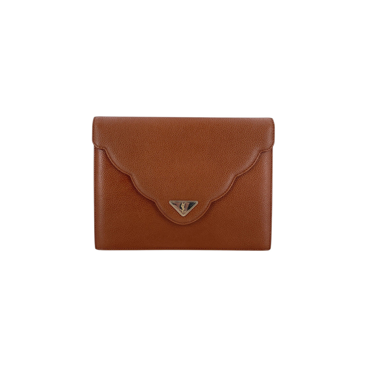 Yves Saint Laurent Scalloped Envelope Clutch Clutches