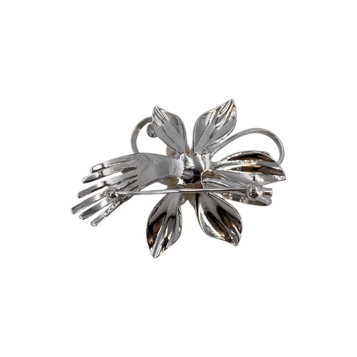 Silver Sterling Floral Brooch Brooches