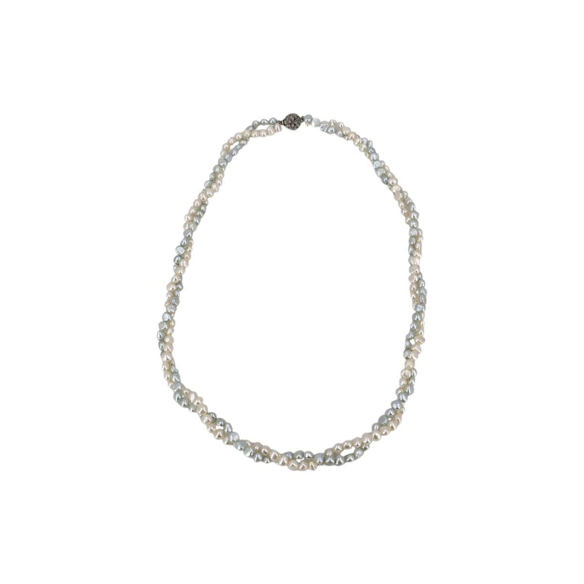 Freshwater Biwa Pearl Leaves Clasp Necklaces