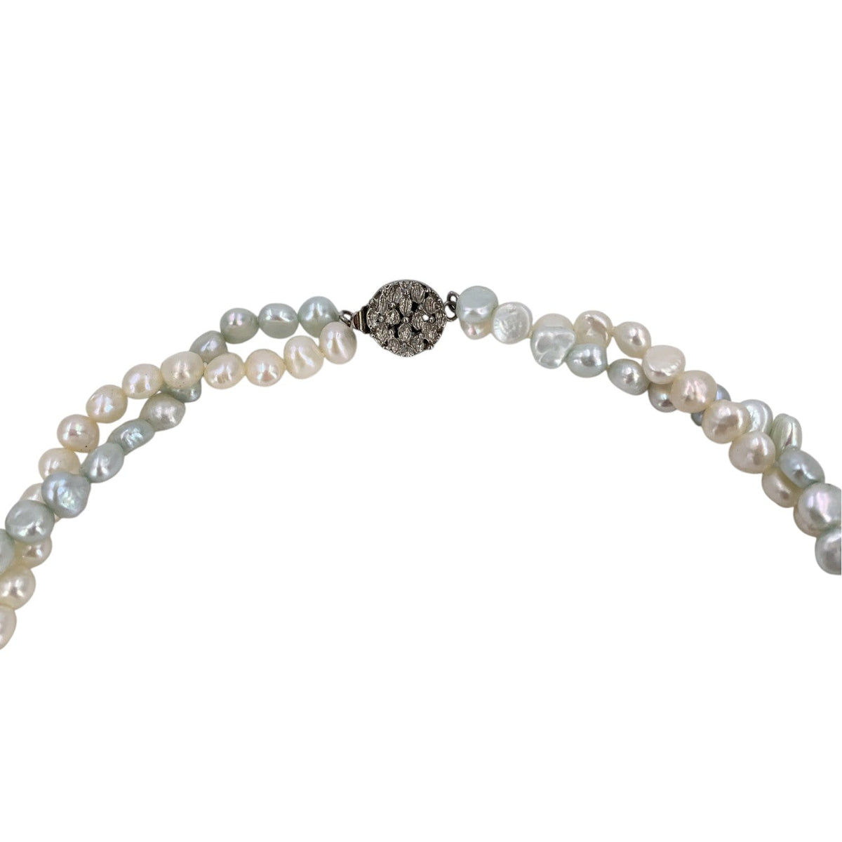 Freshwater Biwa Pearl Leaves Clasp Necklaces