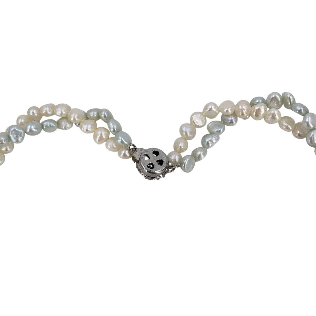 Freshwater Biwa Pearl Leaves Clasp Necklaces