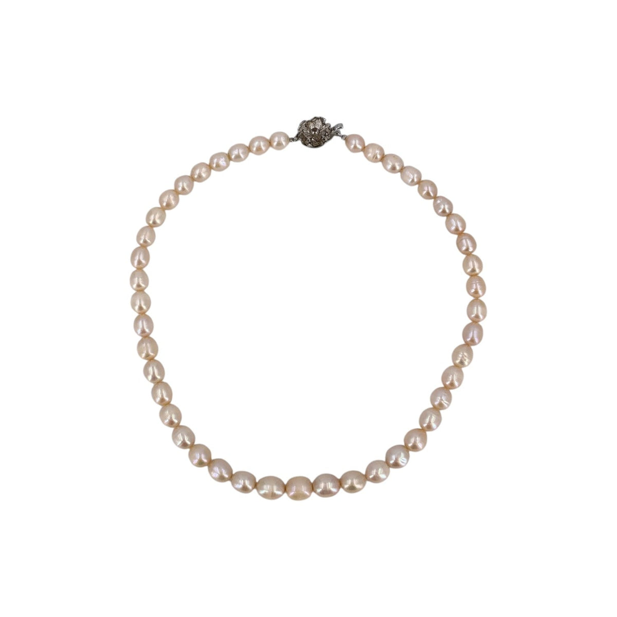 Freshwater Pearl Floral Clasp Necklaces