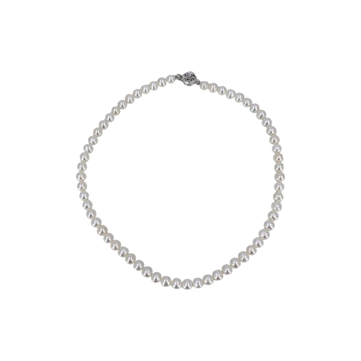 Freshwater Pearls Filigree Silver Clasp Necklaces