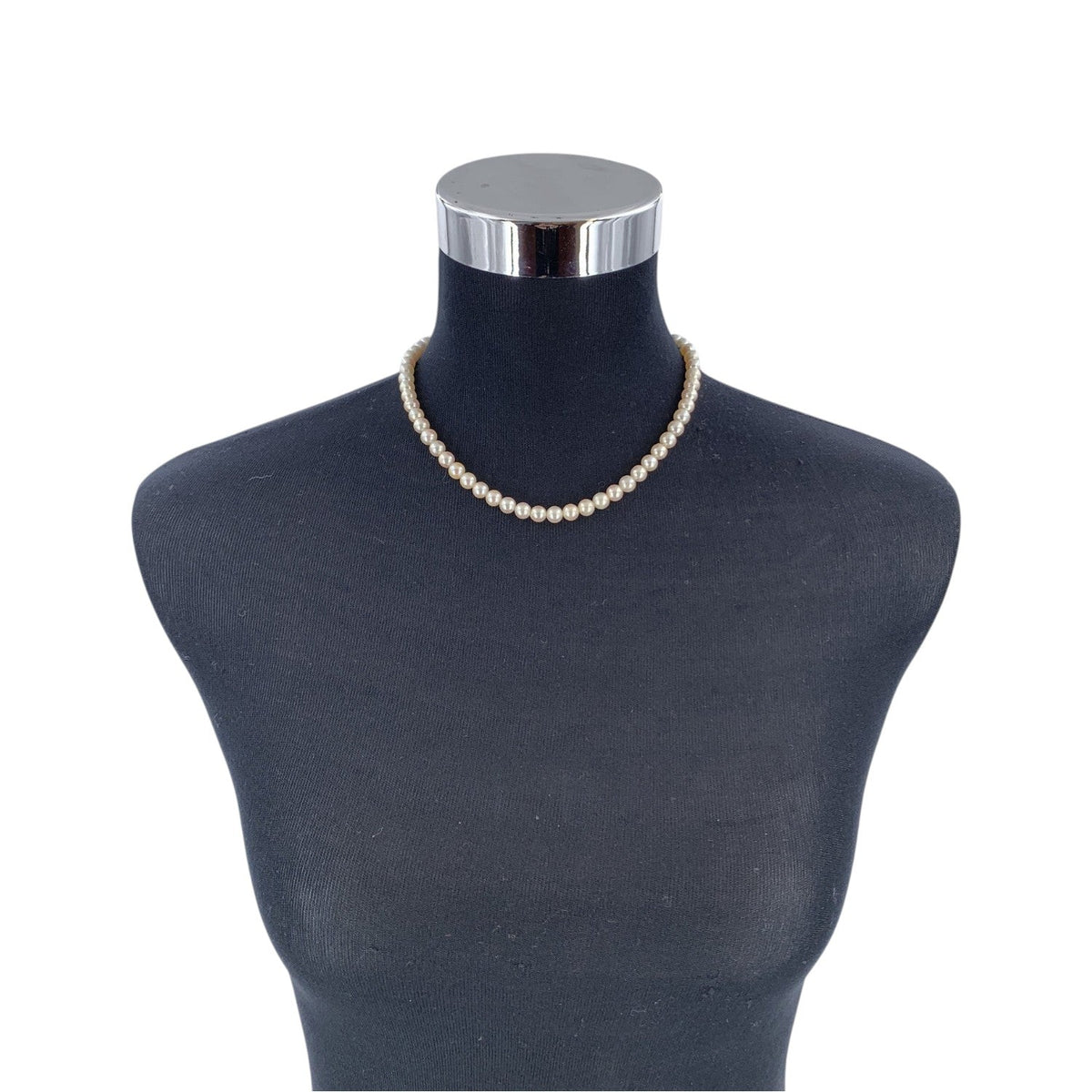Akoya Pearls Silver Bean Clasp Necklaces