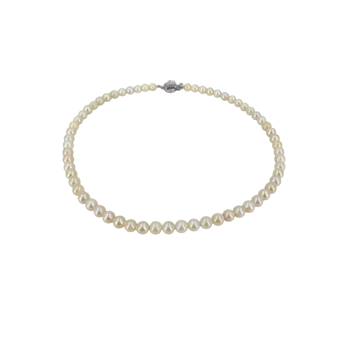 Akoya Pearls Floral Clasp Necklaces