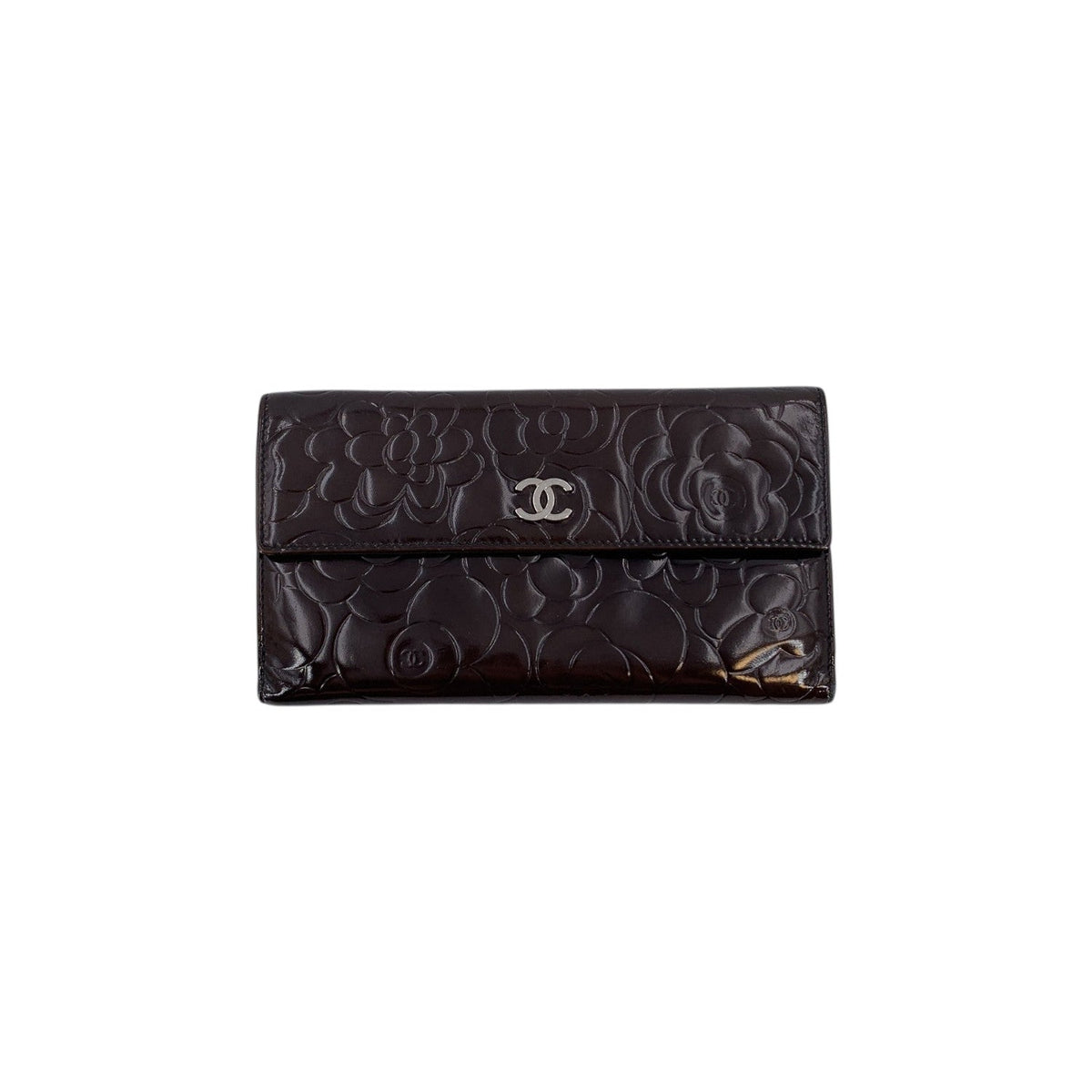 Chanel Patent Leather Camellia Wallets