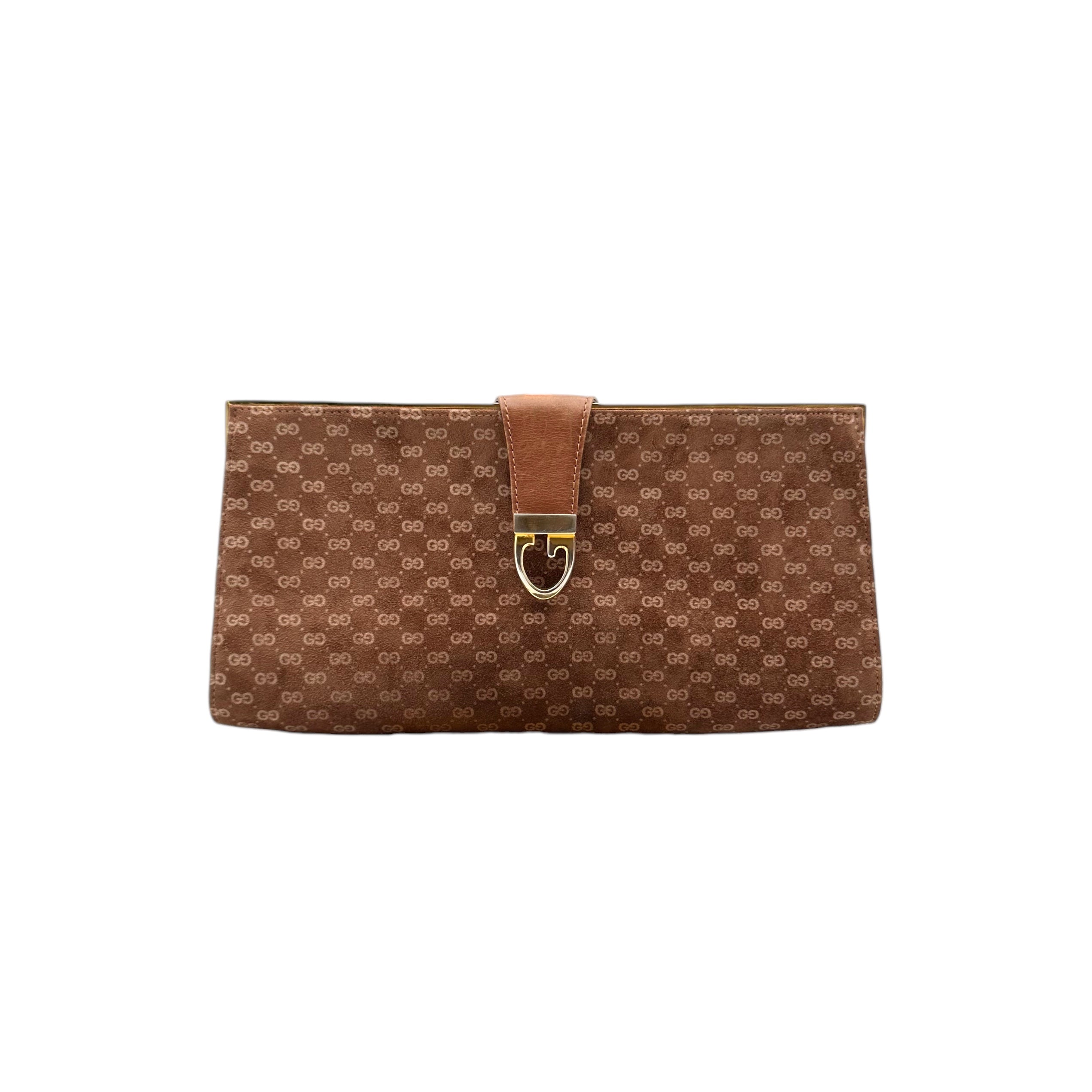 Gucci Suede G Buckle Shoulder Bags