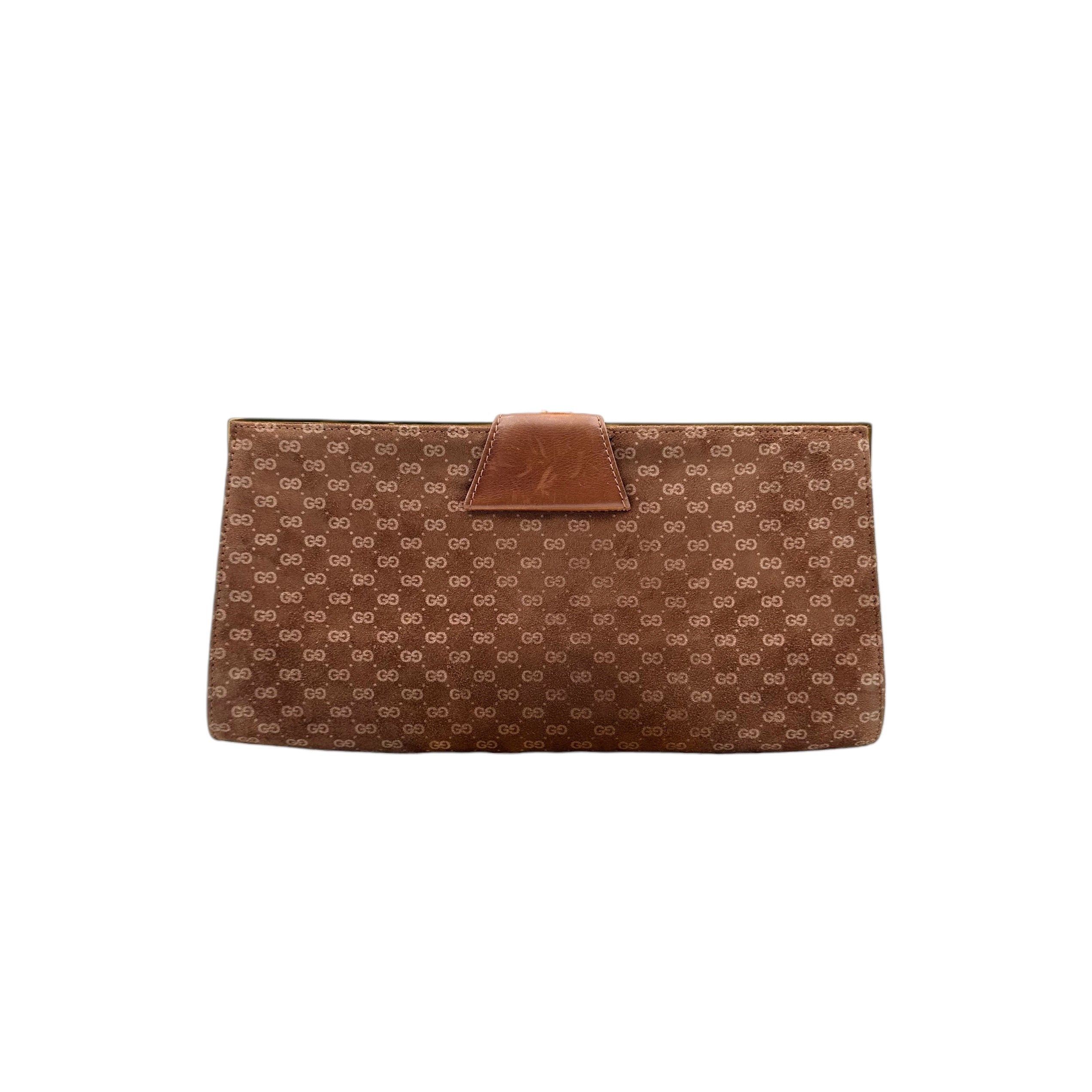 Gucci Suede G Buckle Shoulder Bags