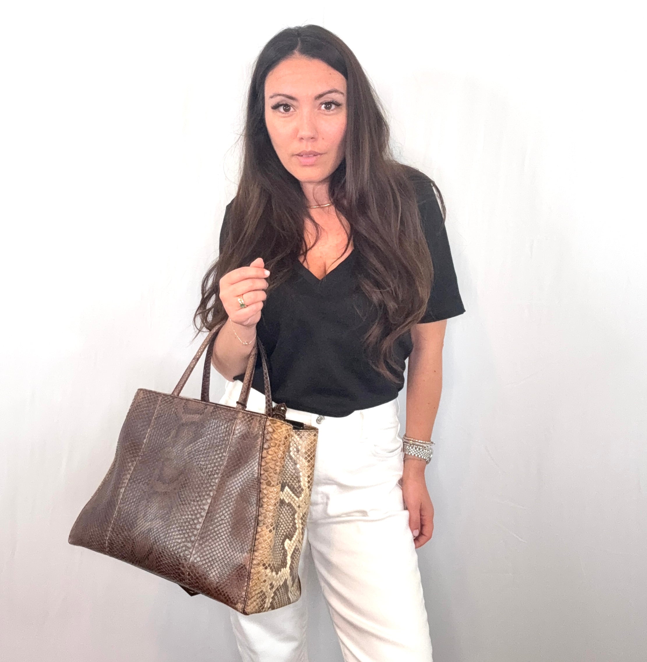 Borsa a mano Fendi 2Jours in pelle marrone con tracolla