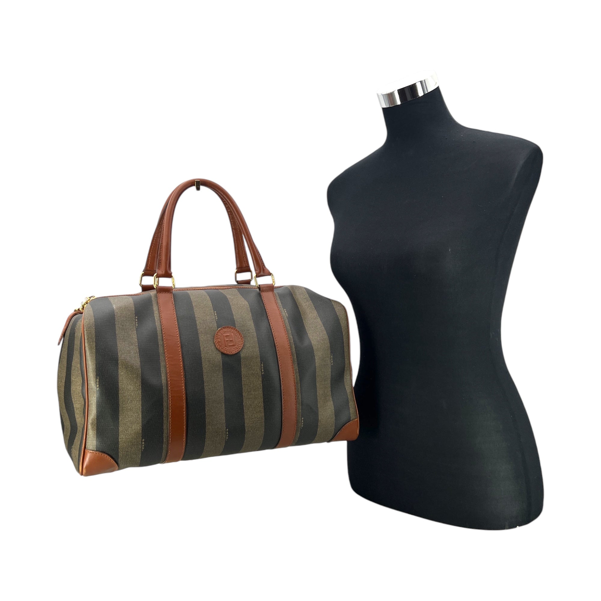 Fendi Pequin Handbags