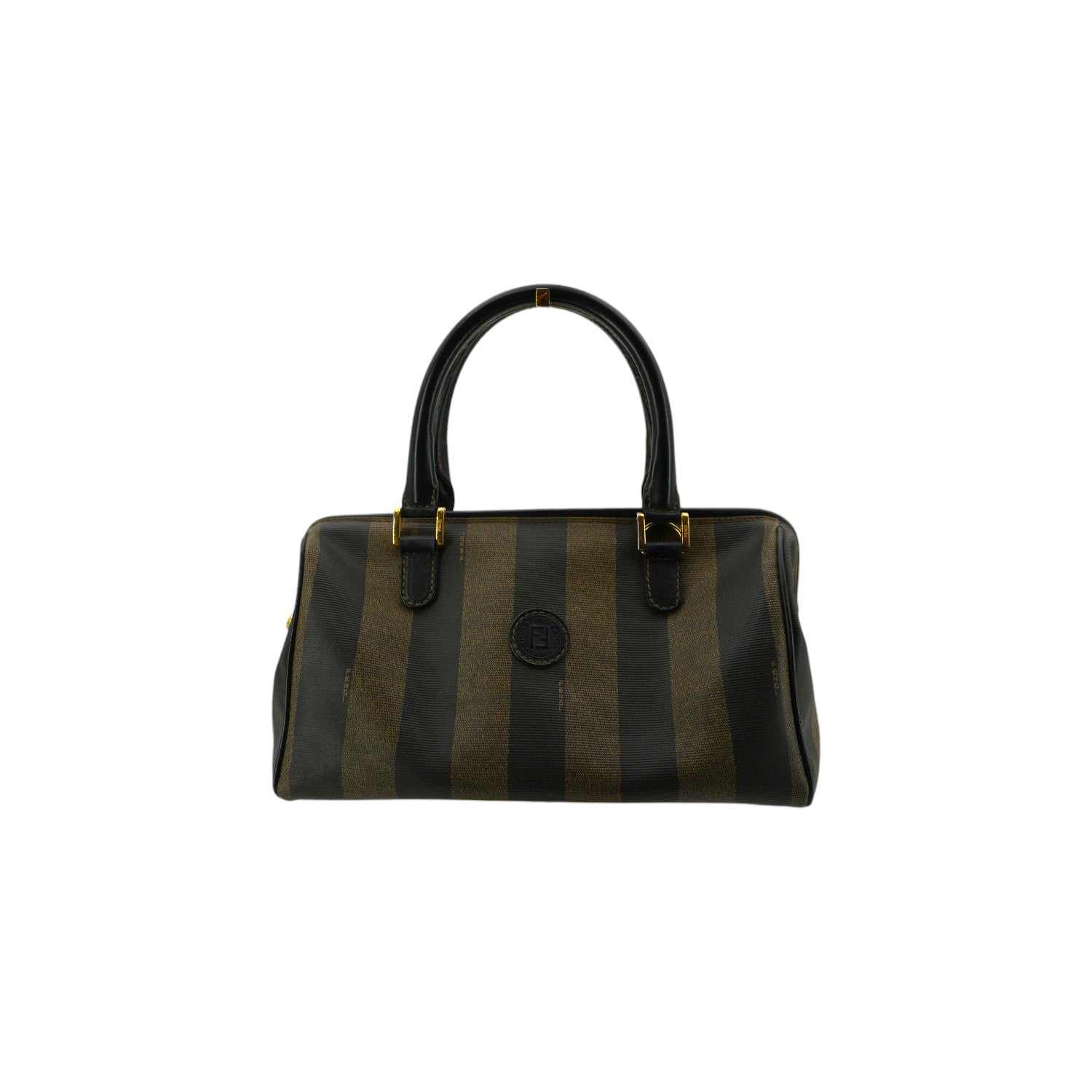 Fendi Pequin Boston Handbags