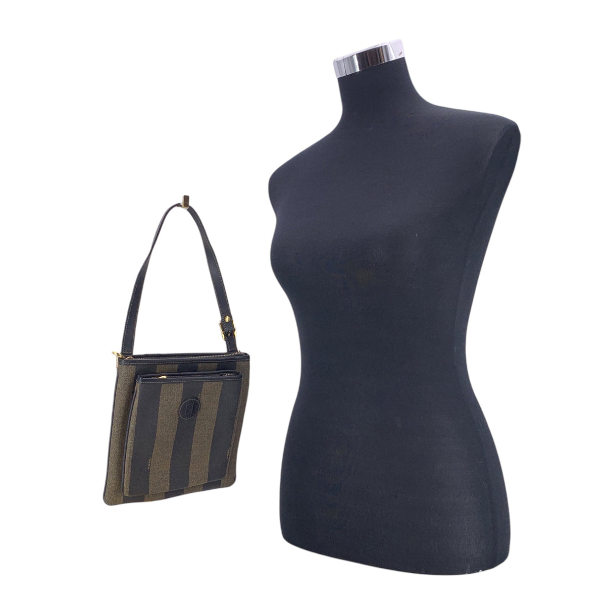 Fendi Pequin Handbags