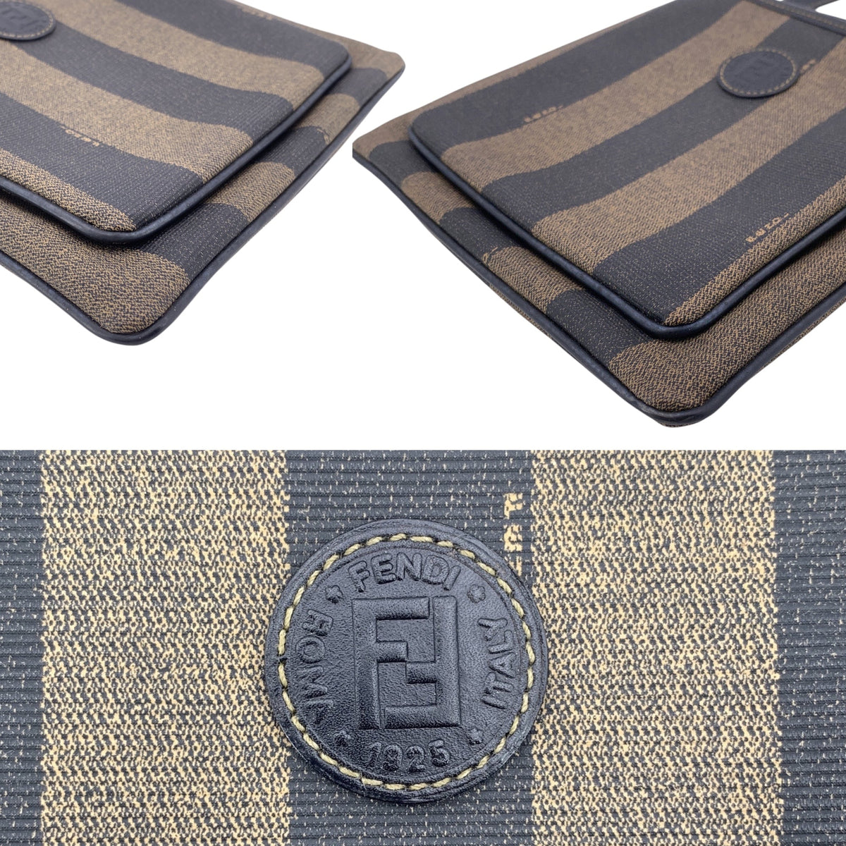 Fendi Pequin Handbags