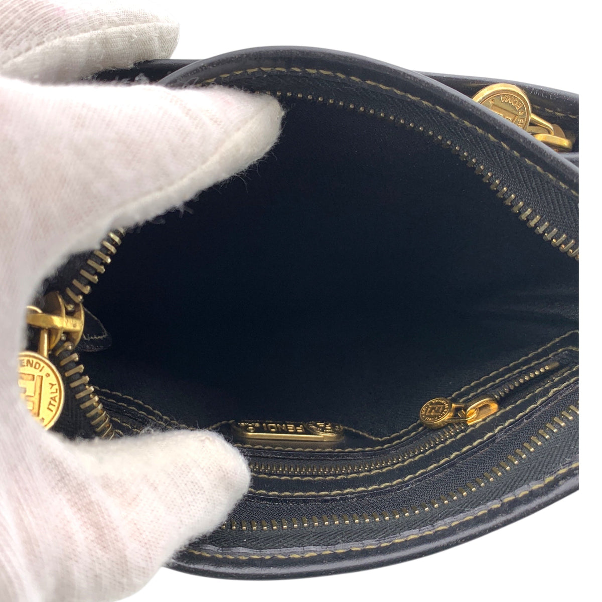 Fendi Pequin Handbags