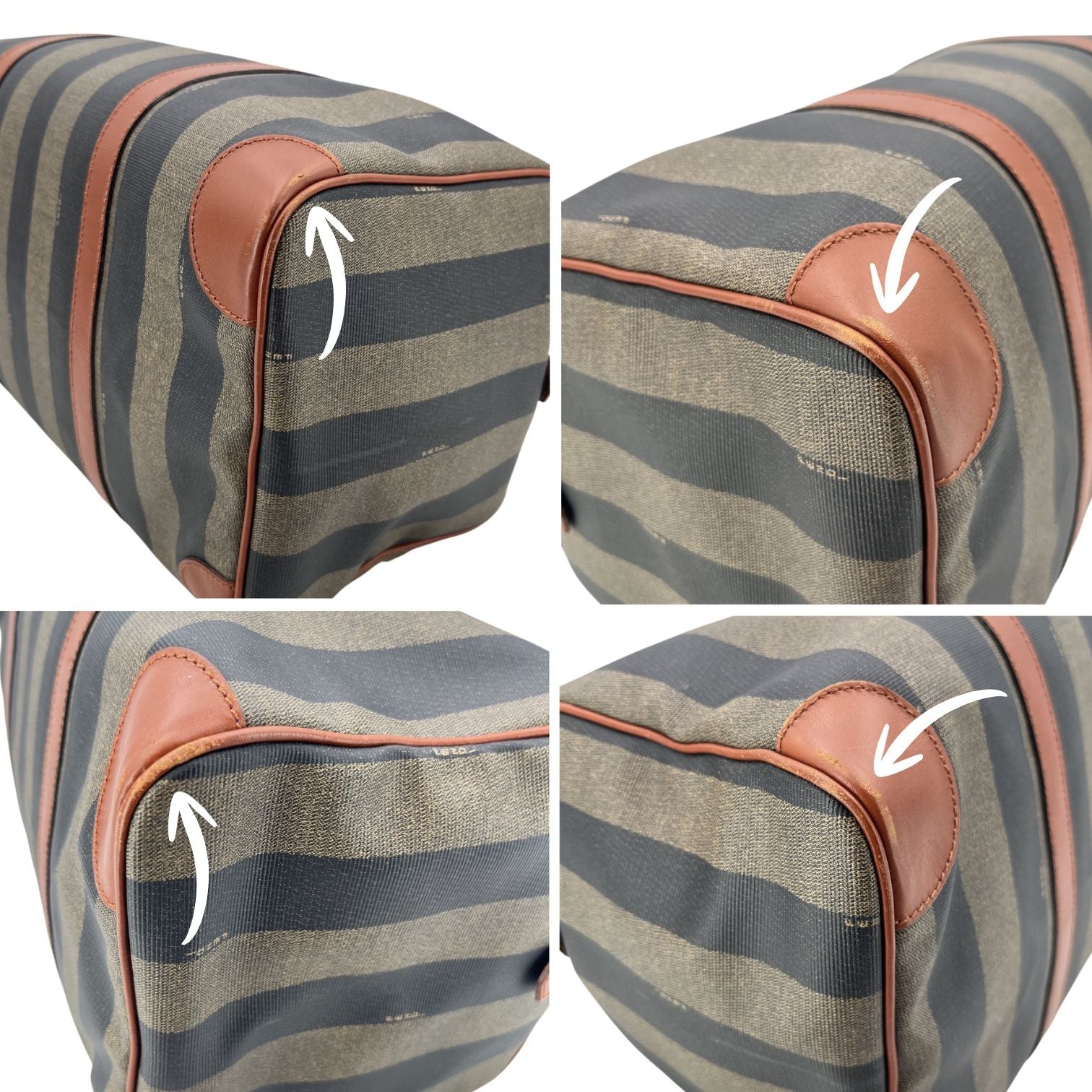 Fendi Pequin Handbags